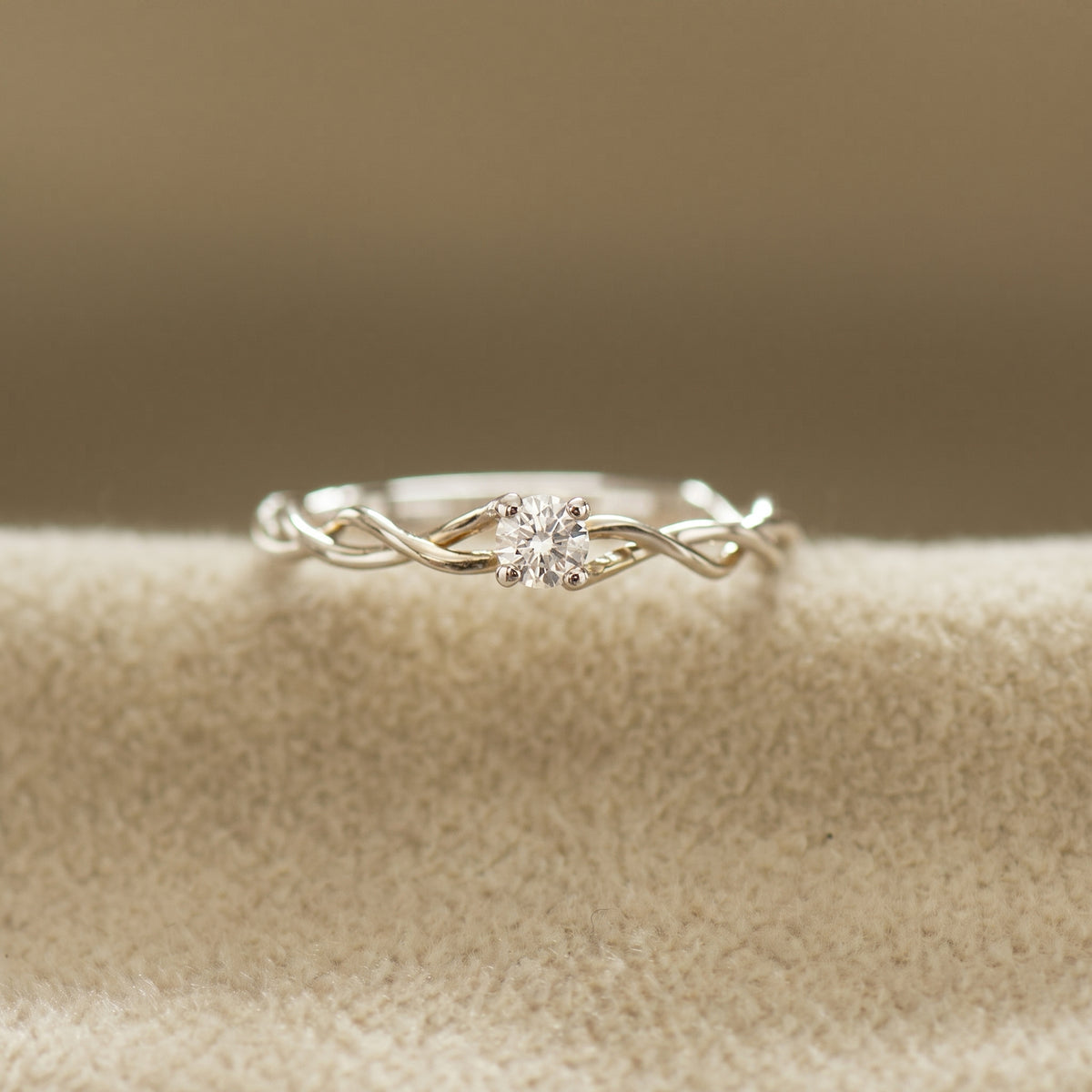 Dainty Braided Engagement Ring