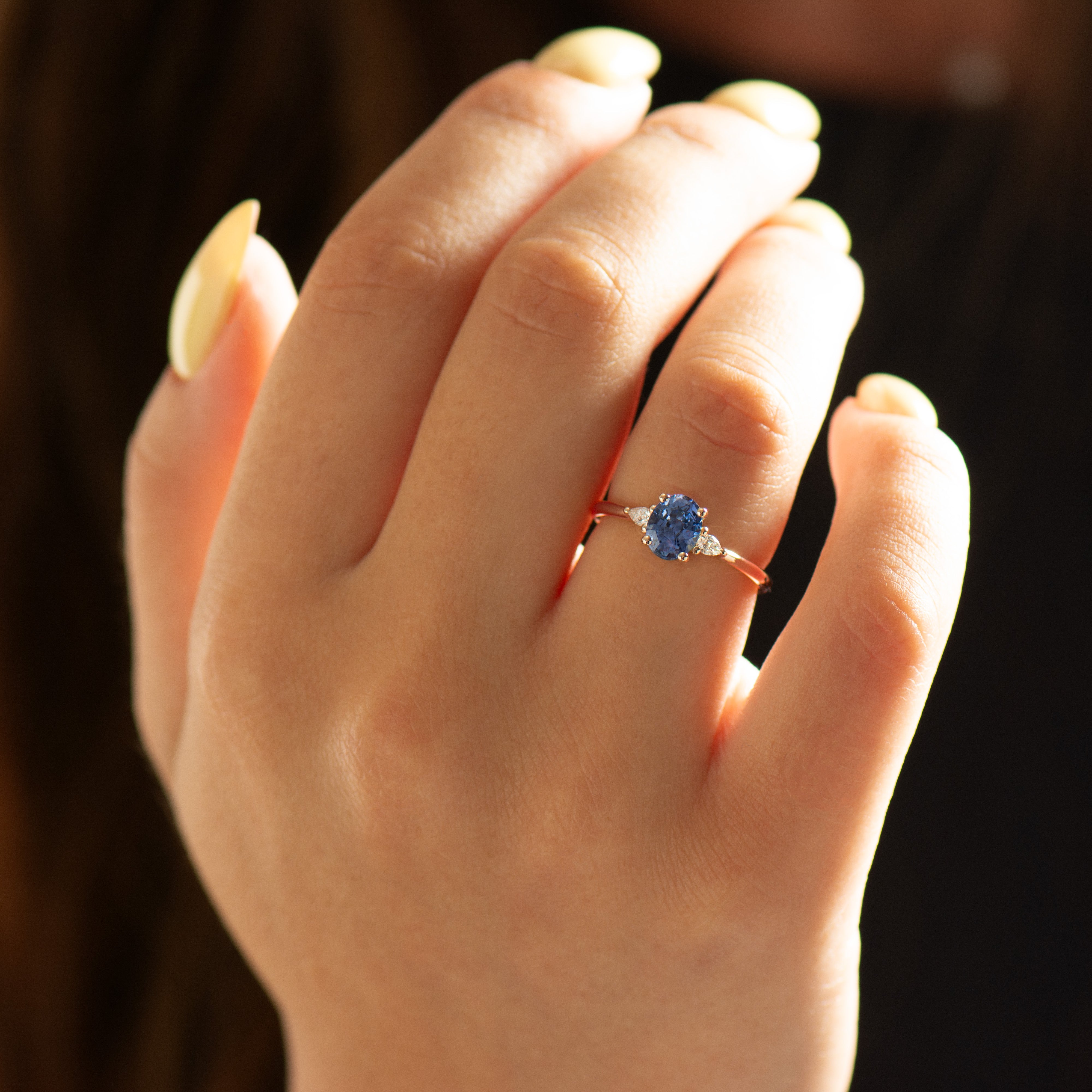 Cornflower Blue Sapphire Engagement Ring
