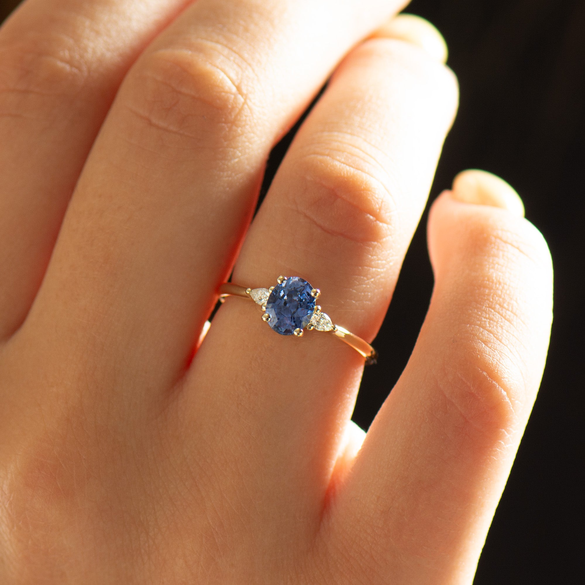 Cornflower Blue Sapphire Engagement Ring
