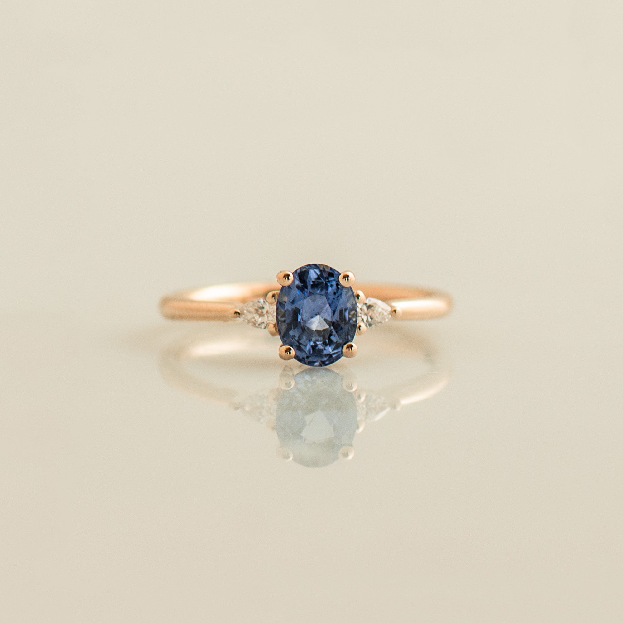 Cornflower Blue Sapphire Engagement Ring