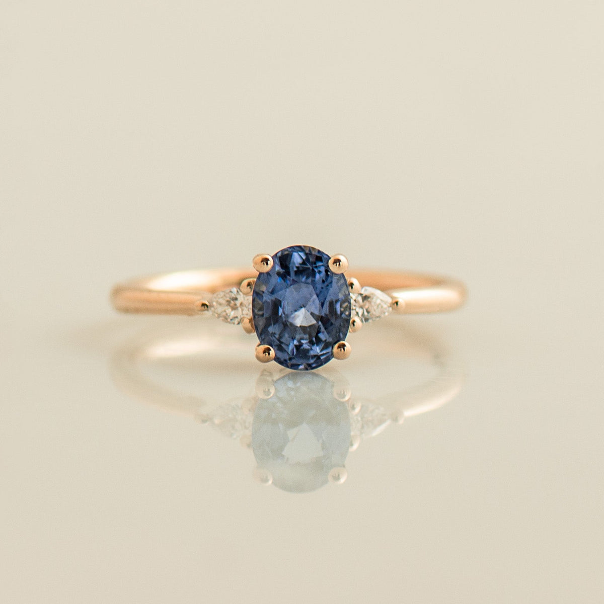 Cornflower Blue Sapphire Engagement Ring