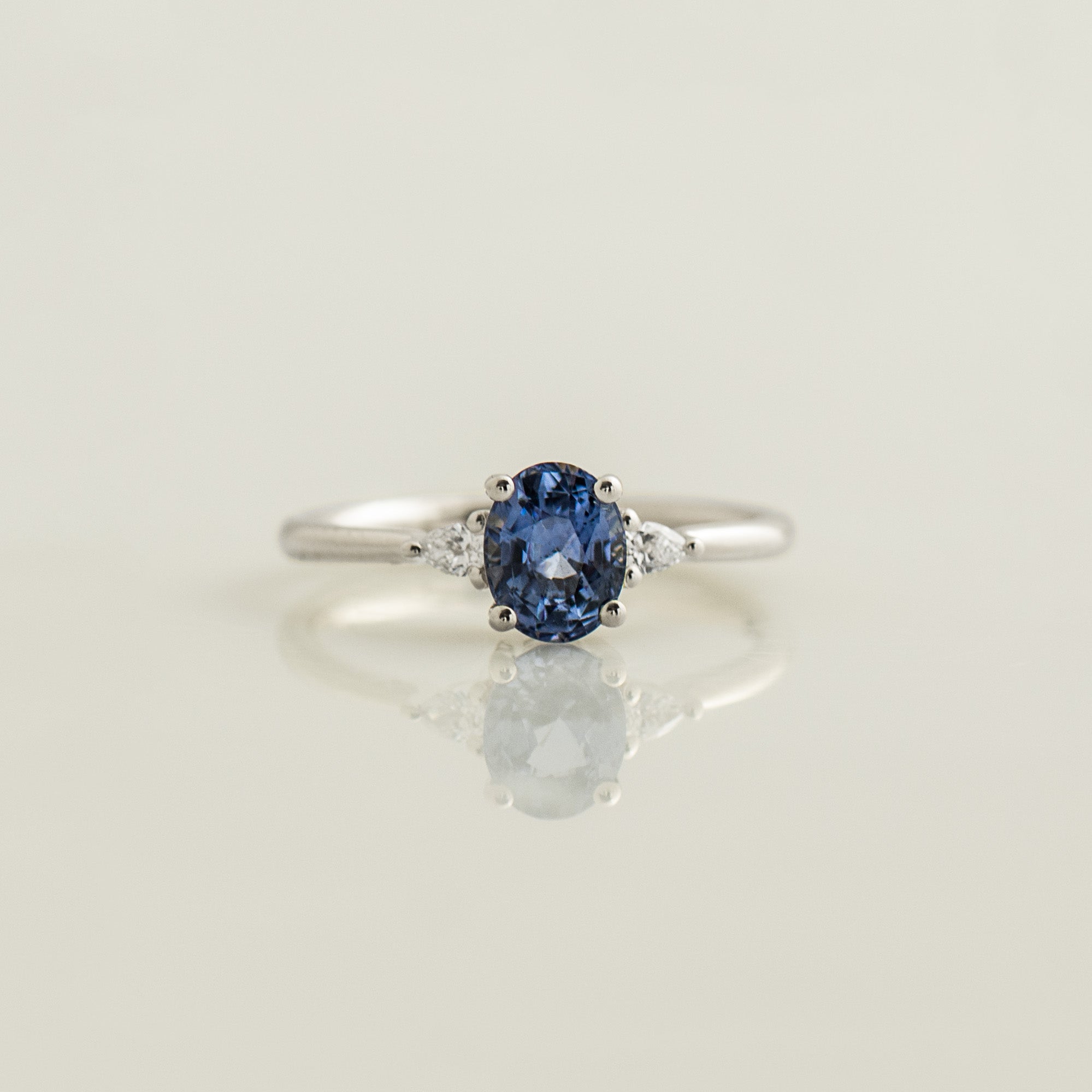 Cornflower Blue Sapphire Engagement Ring