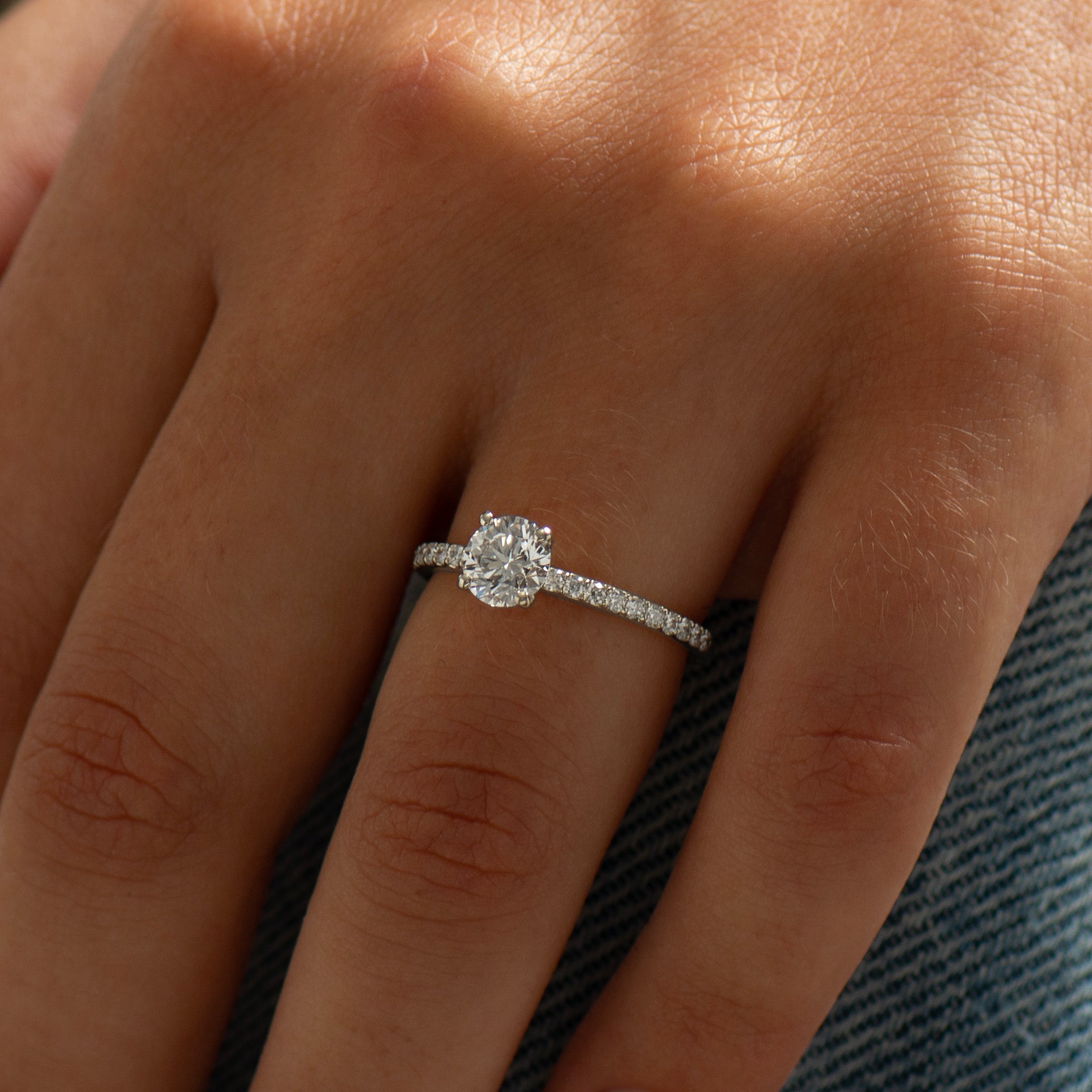 Classy Pave Engagement Ring