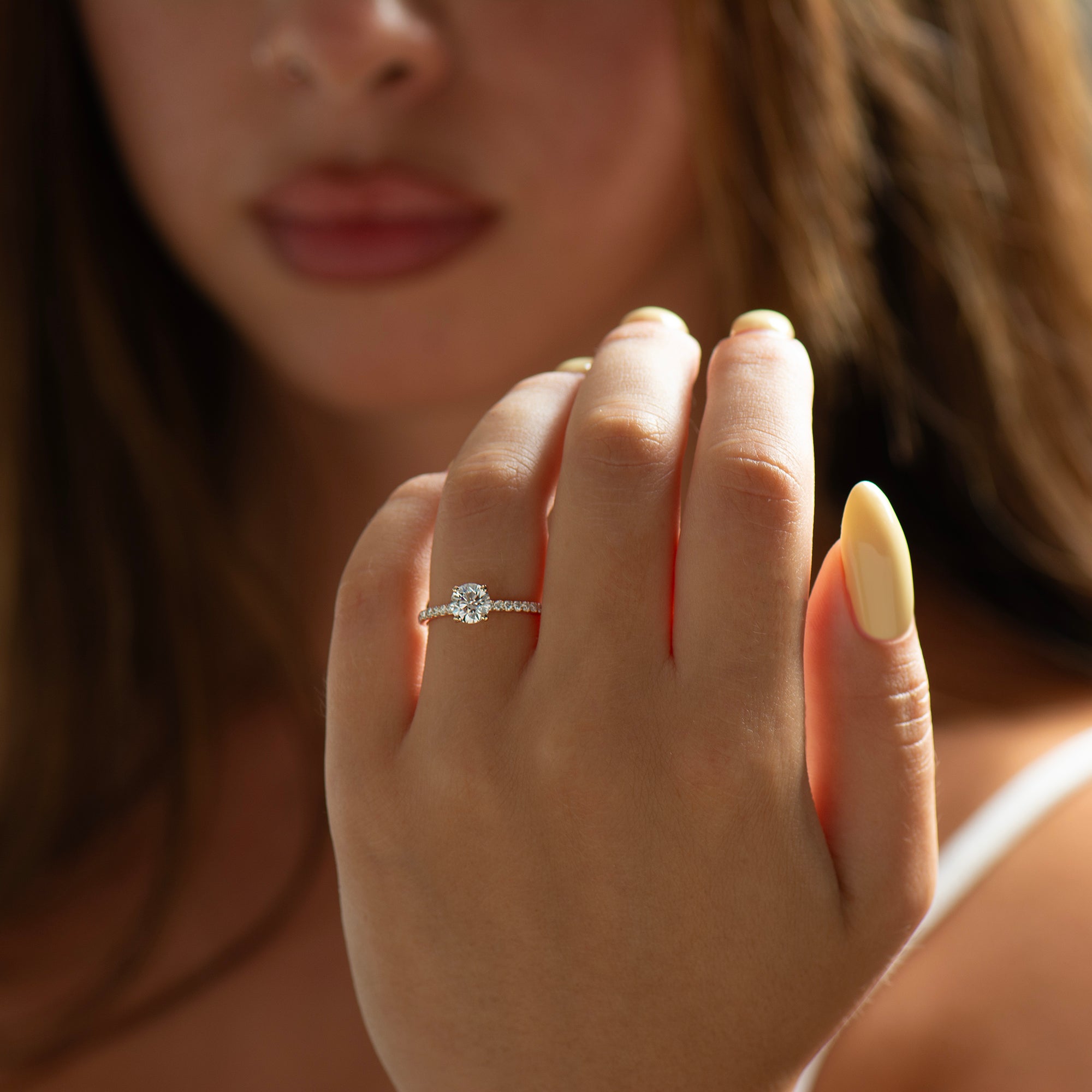 Classy Pave Engagement Ring