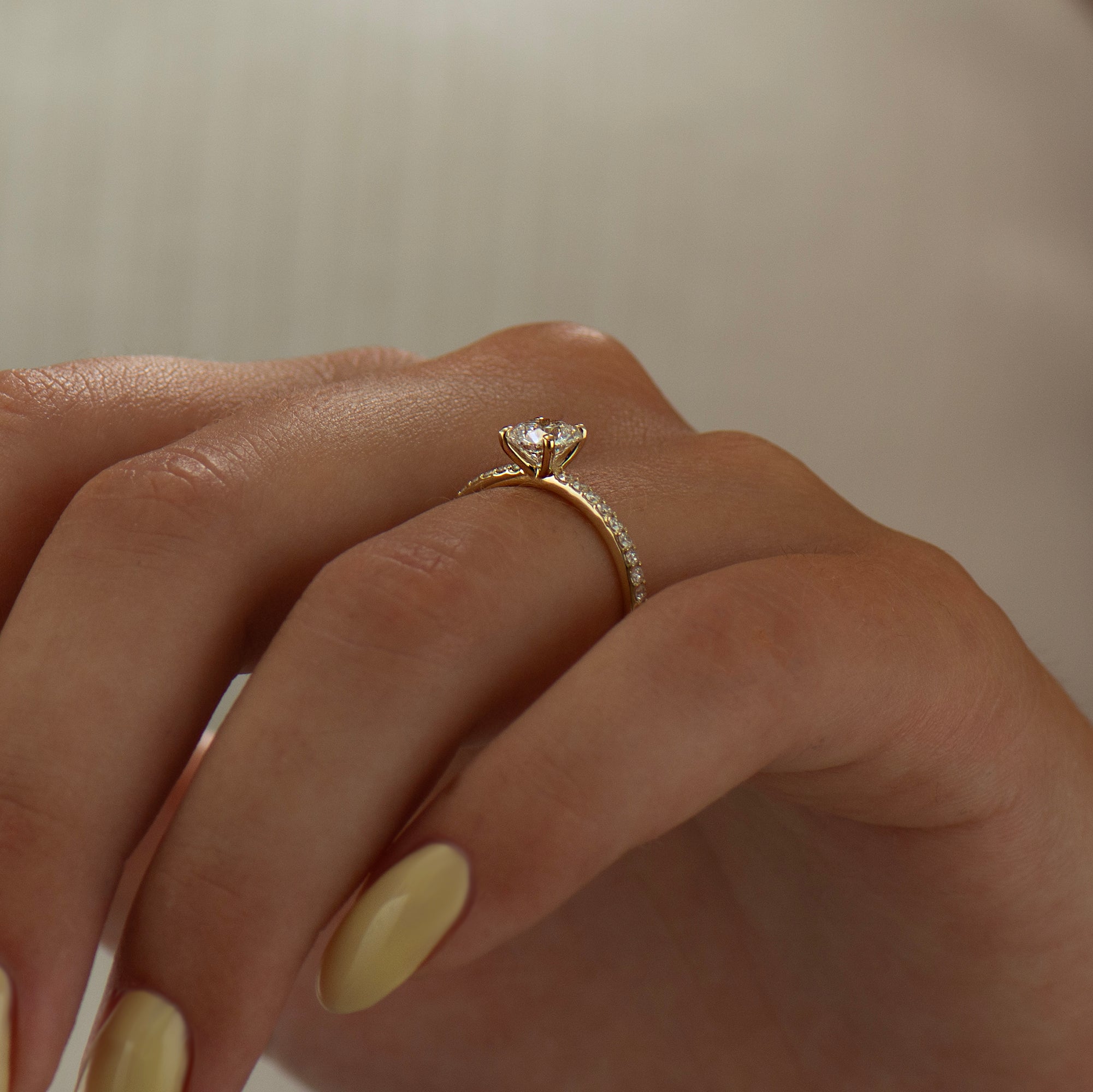 Classy Pave Engagement Ring
