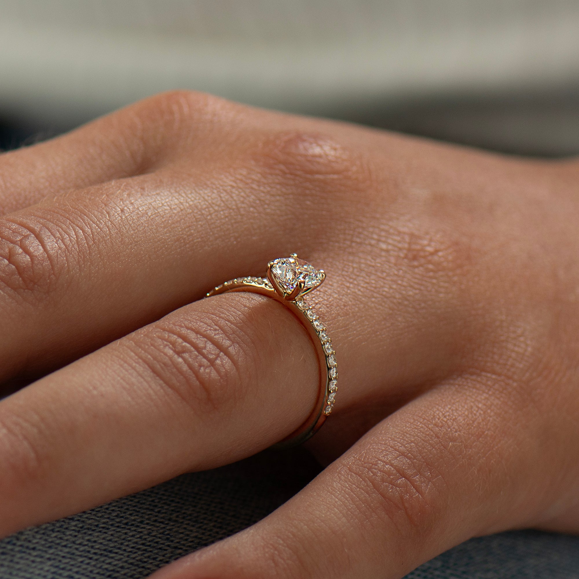 Classy Pave Engagement Ring