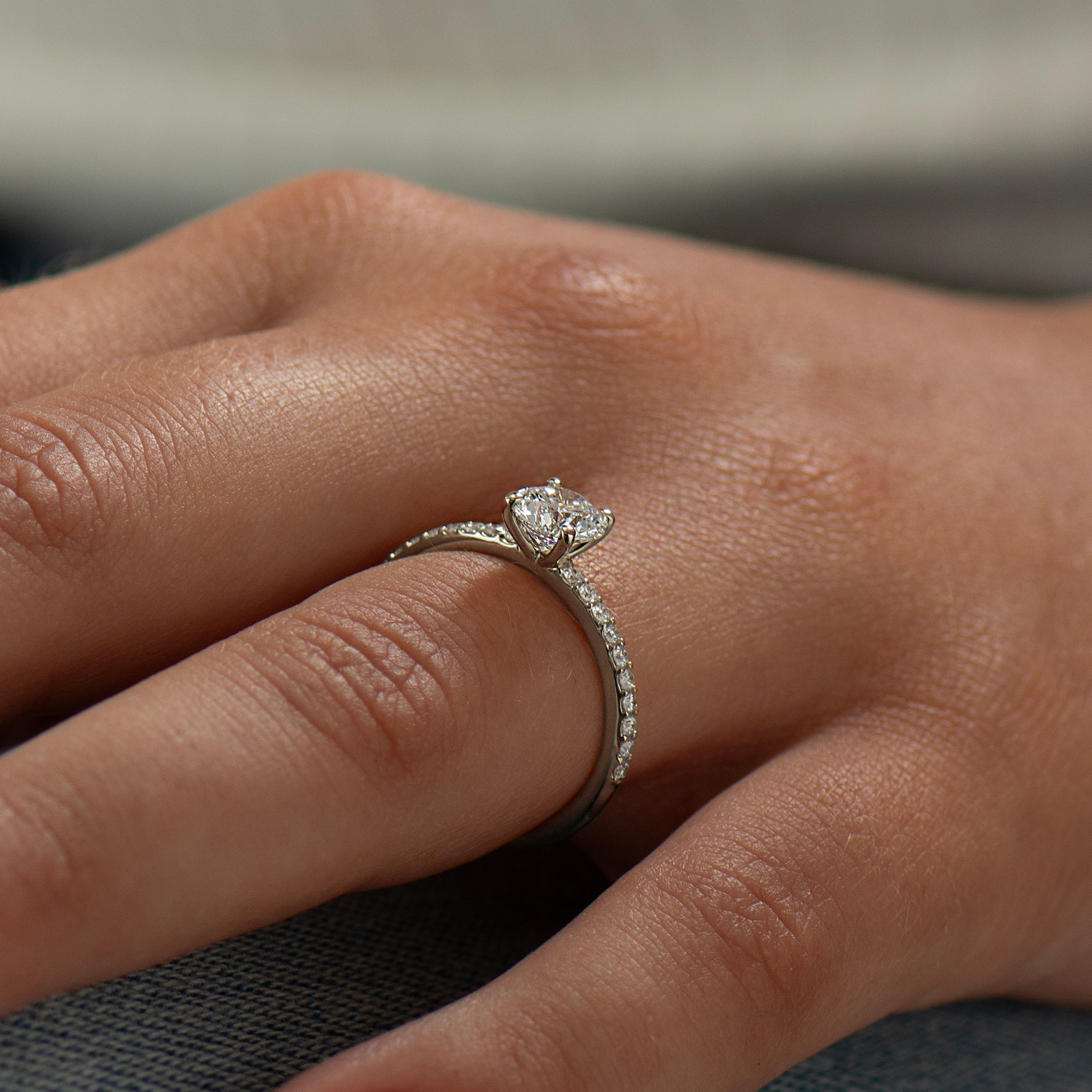 Classy Pave Engagement Ring