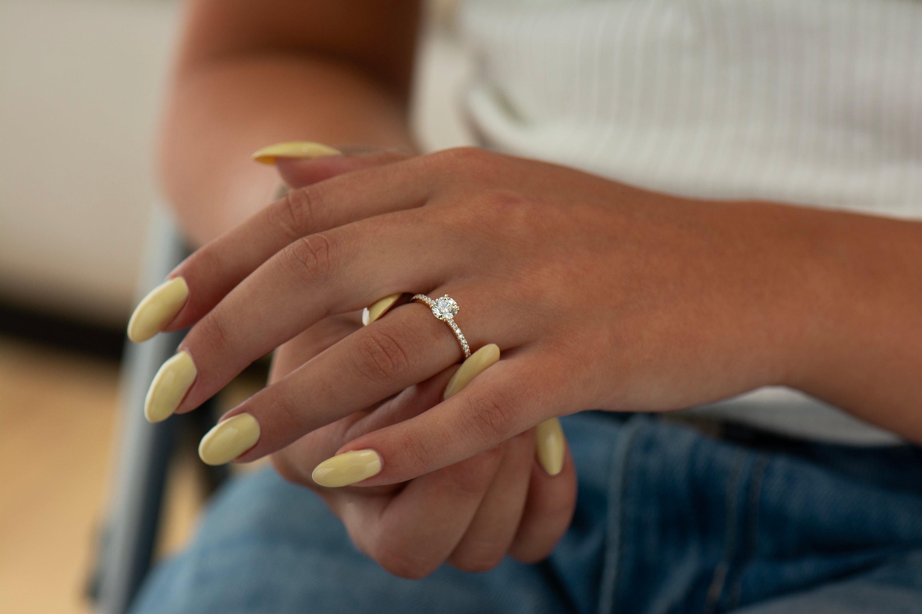 Classy Pave Engagement Ring