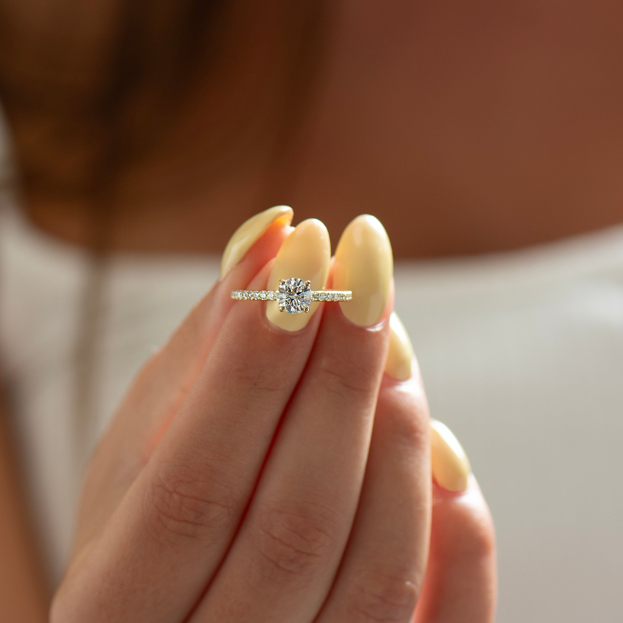 Classy Pave Engagement Ring