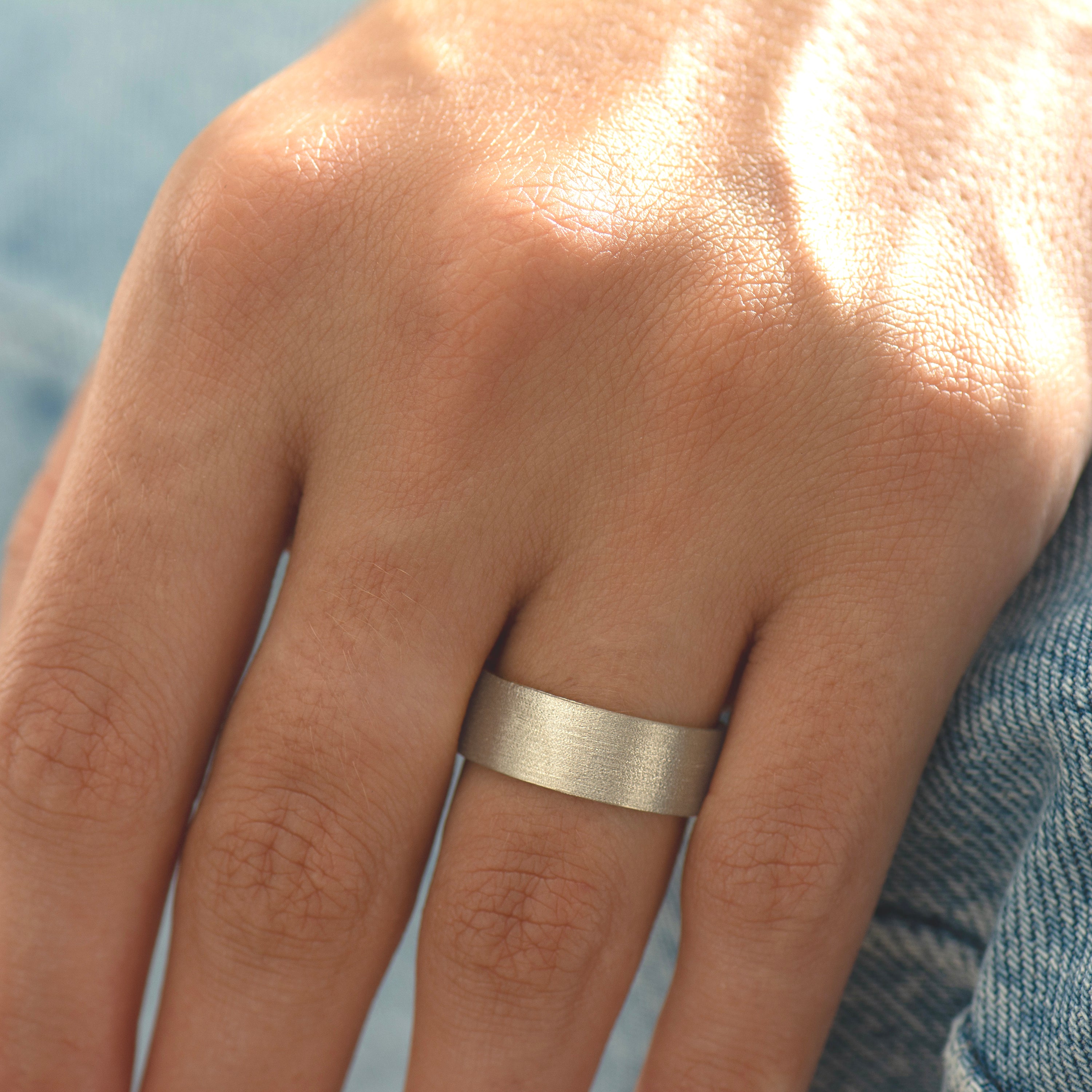 7mm Brushed Wedding Ring