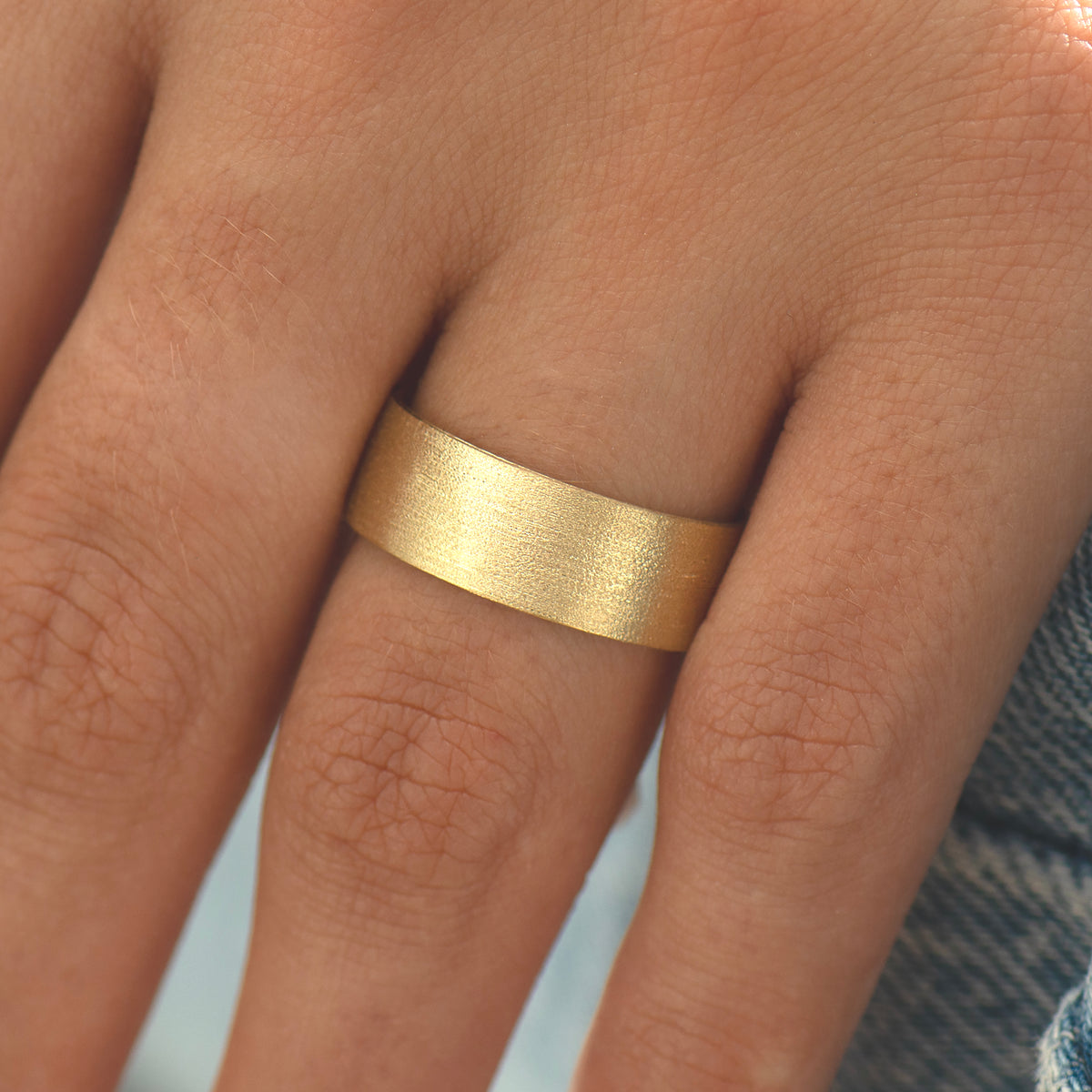 7mm Brushed Wedding Ring