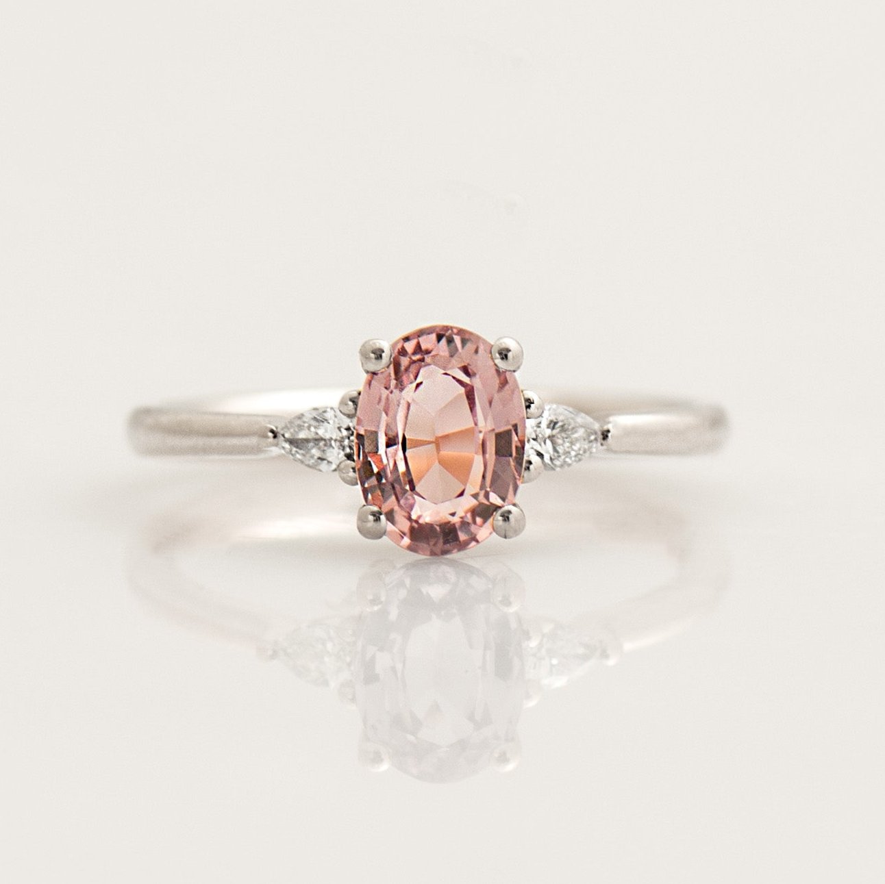 Pink Sapphire Engagement Ring