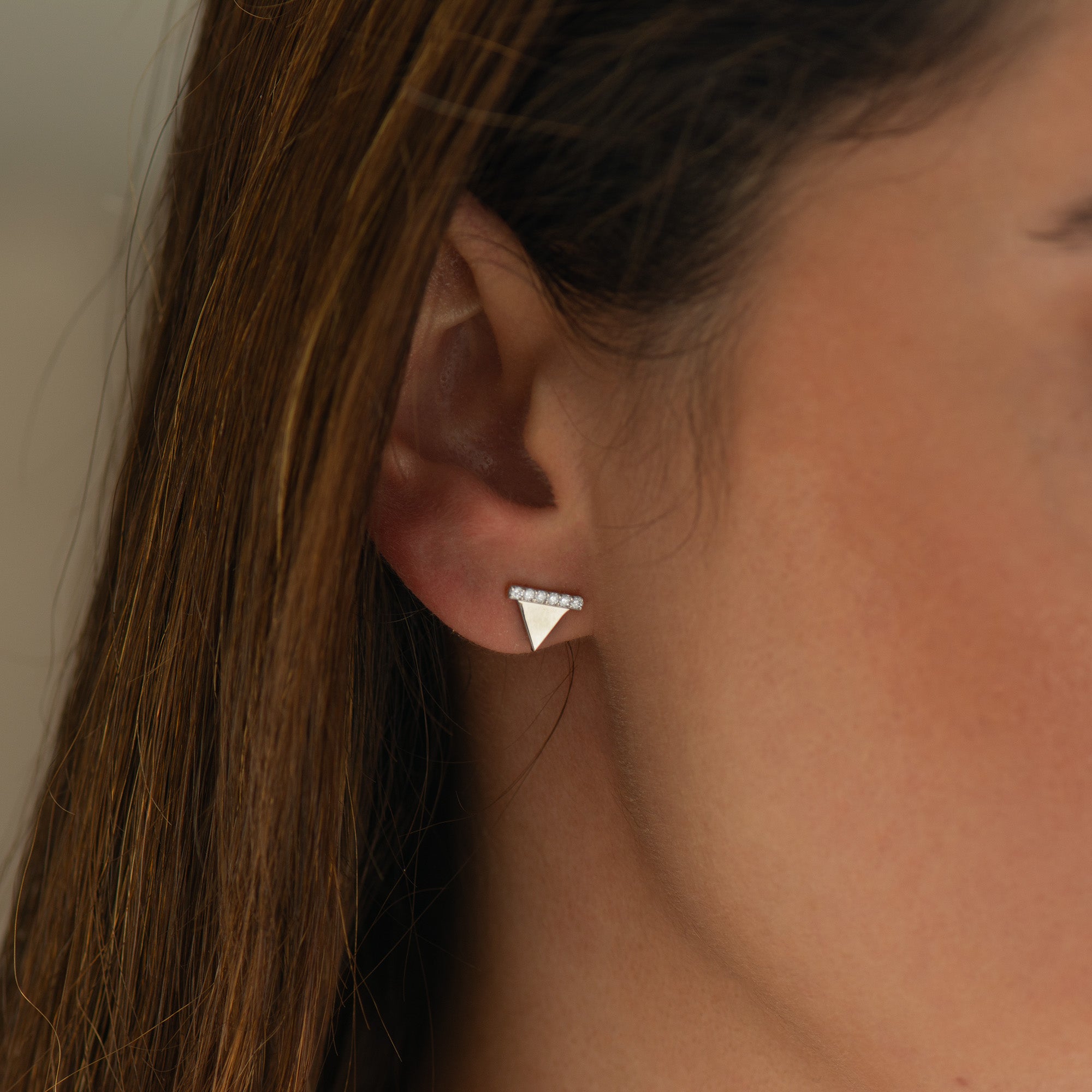 Triangle Gold Earrings