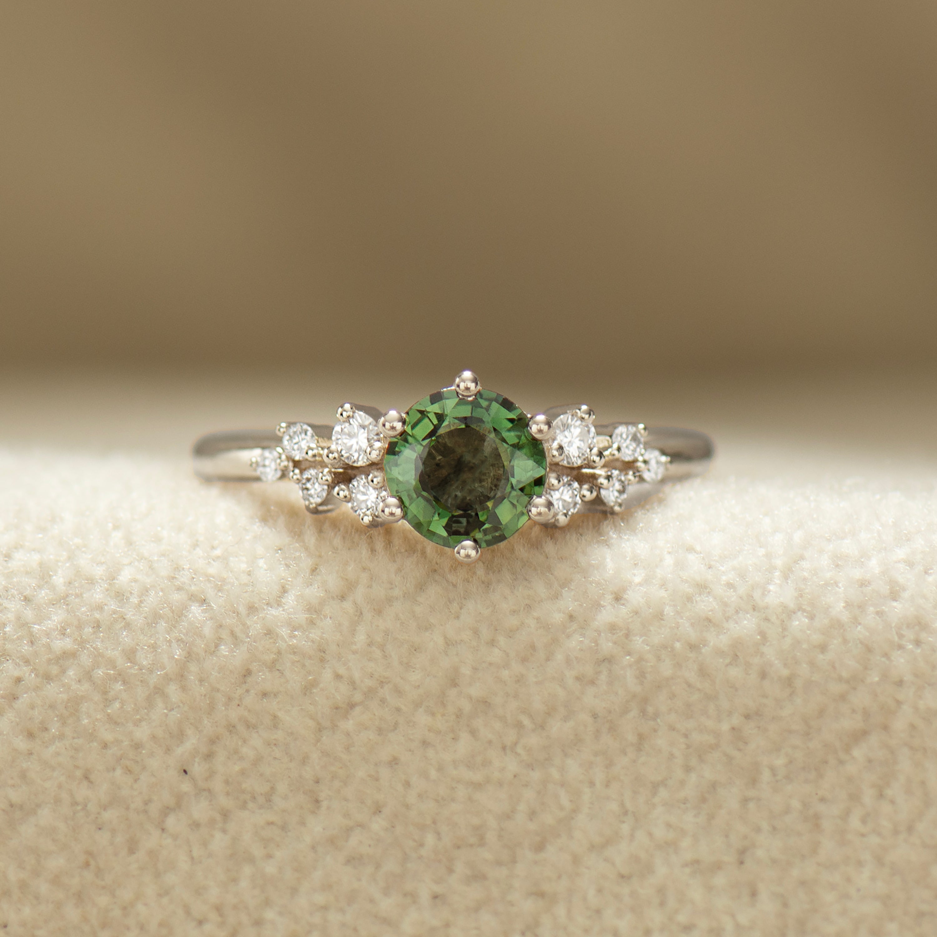 Bloom Forest Green Cluster Ring