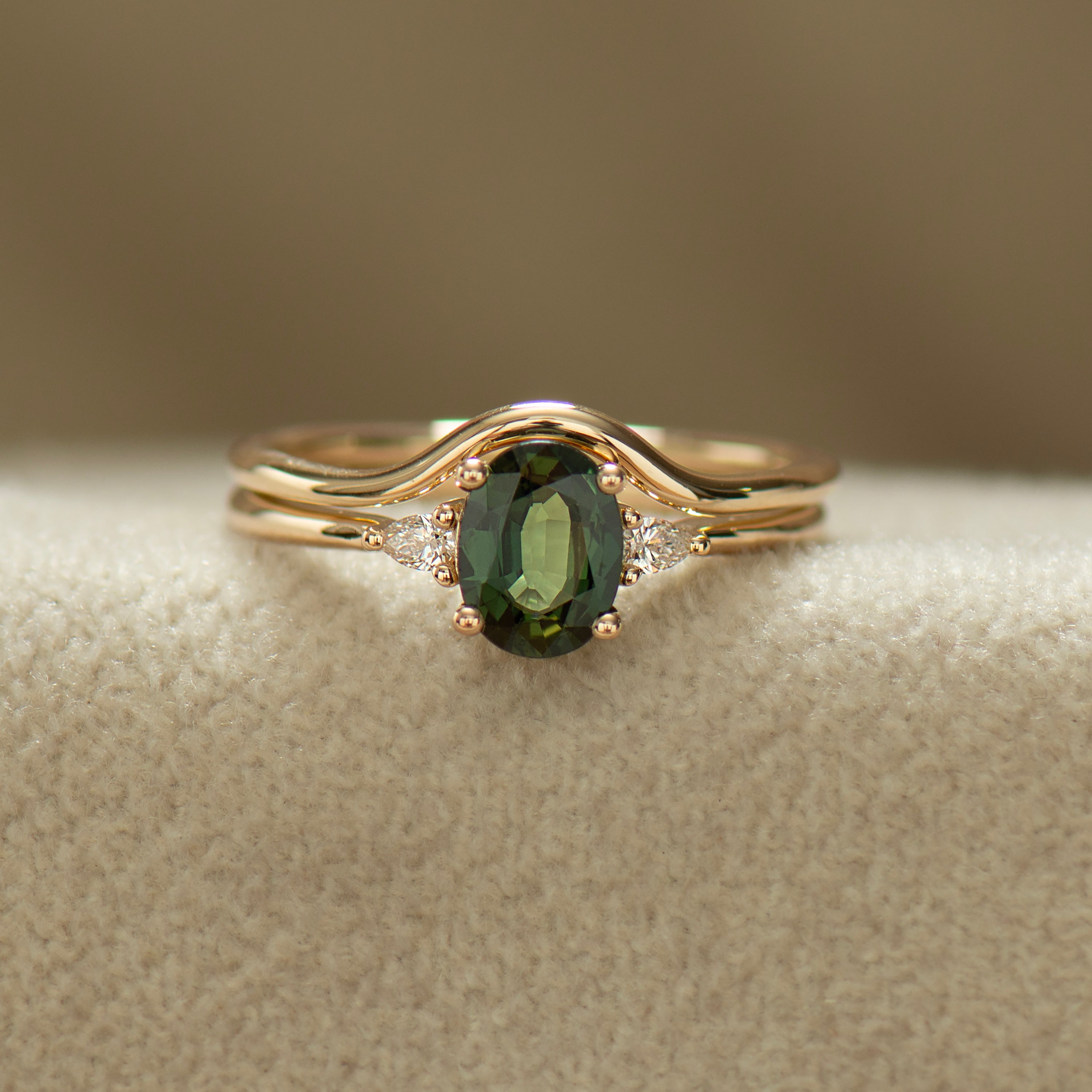 Forest Green Sapphire Set - Plain