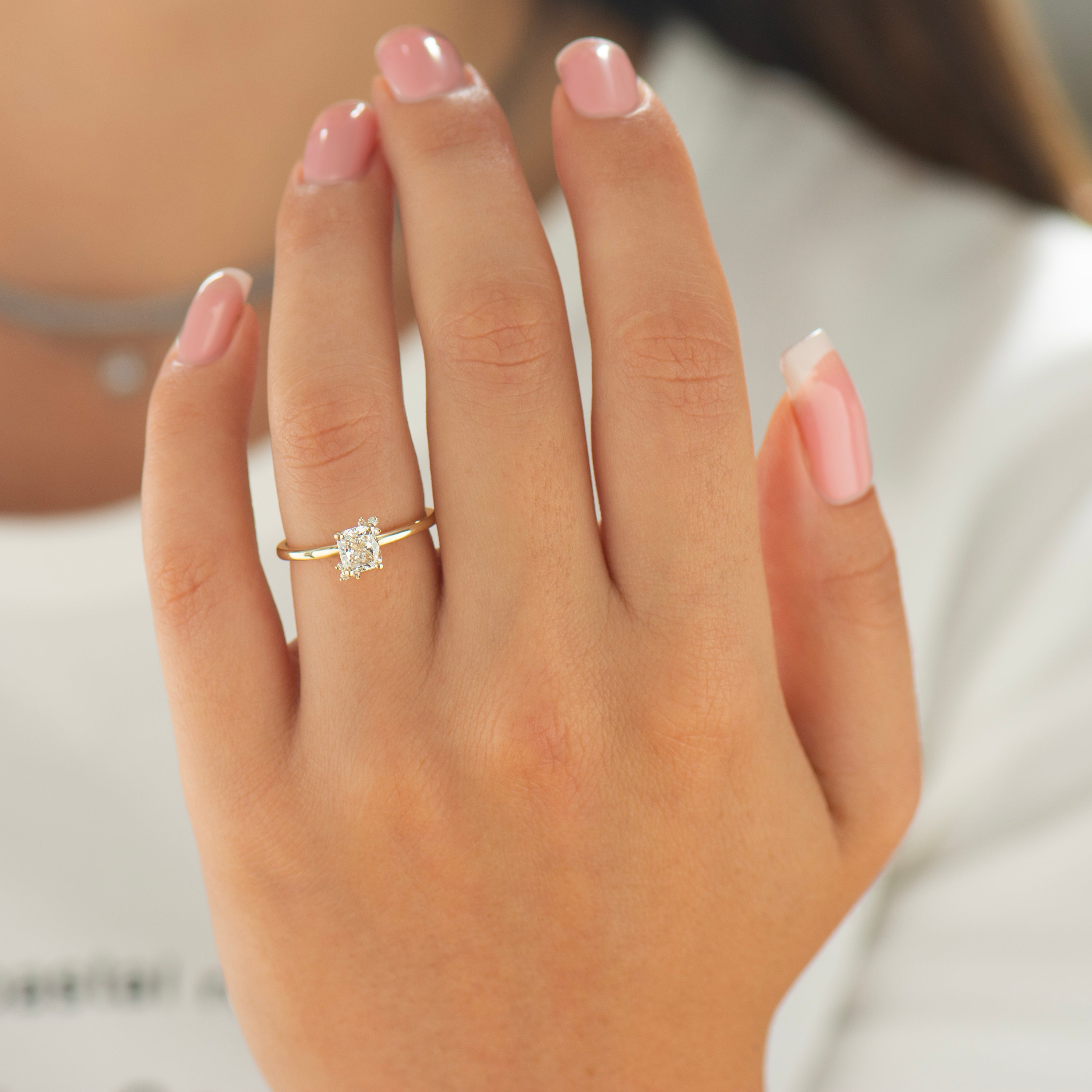 The Floral Cushion Ring
