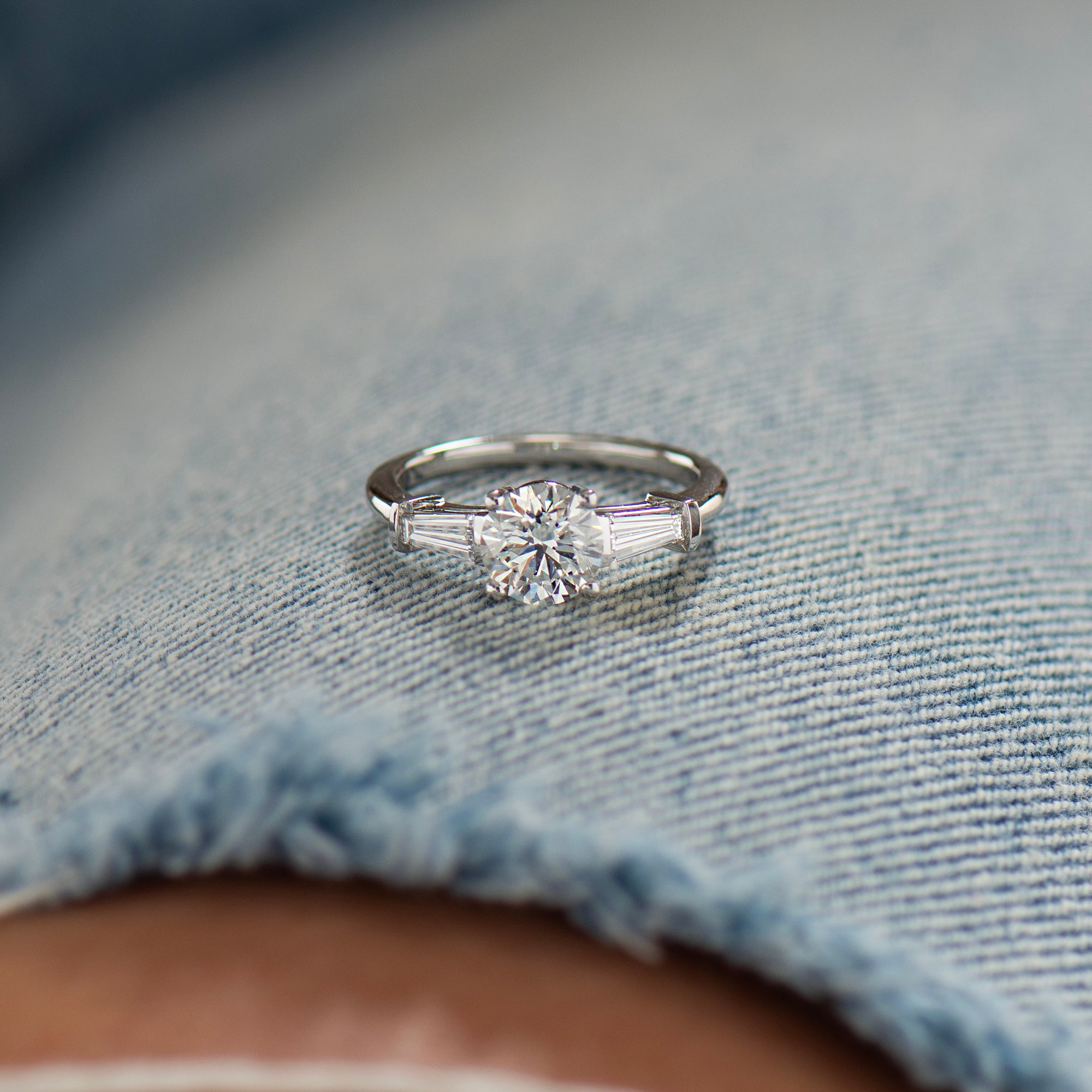 Three stone Lab Diamonds Ring