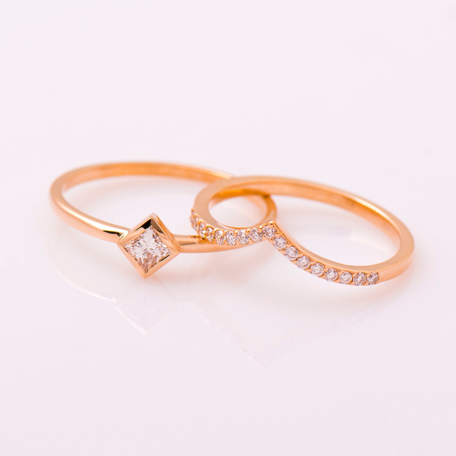 Solitaire Princess Diamond Set