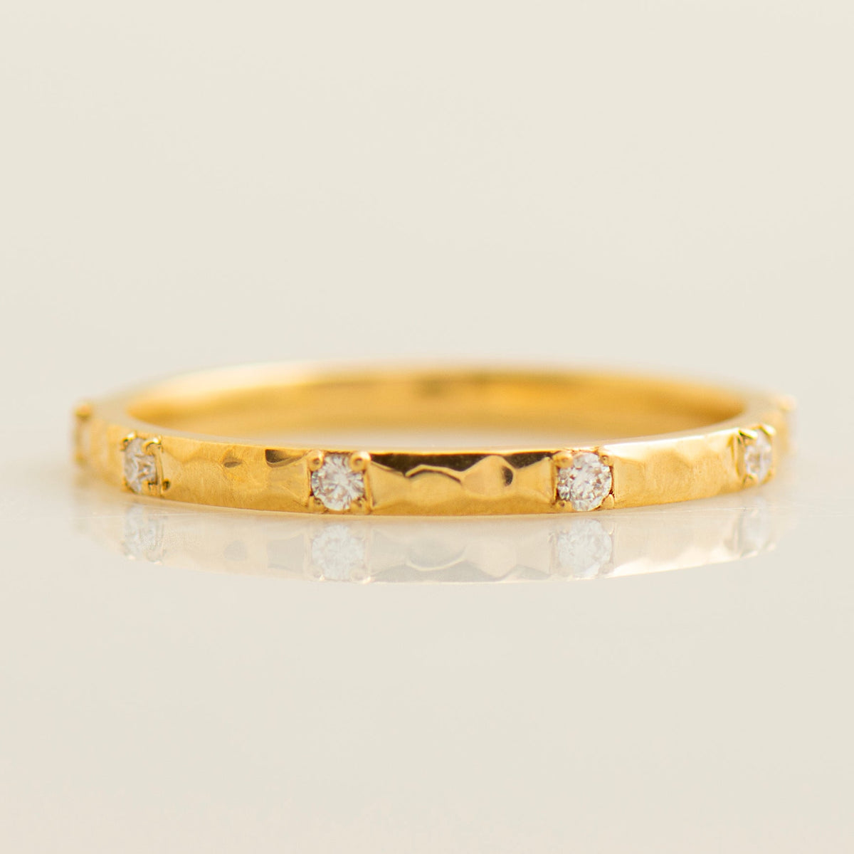 Eternity Hammered Textured Ring