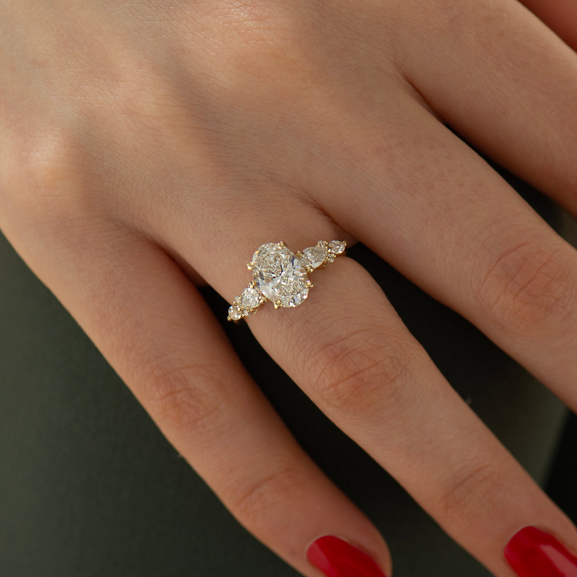 Oval Lab Diamond Engagement Ring