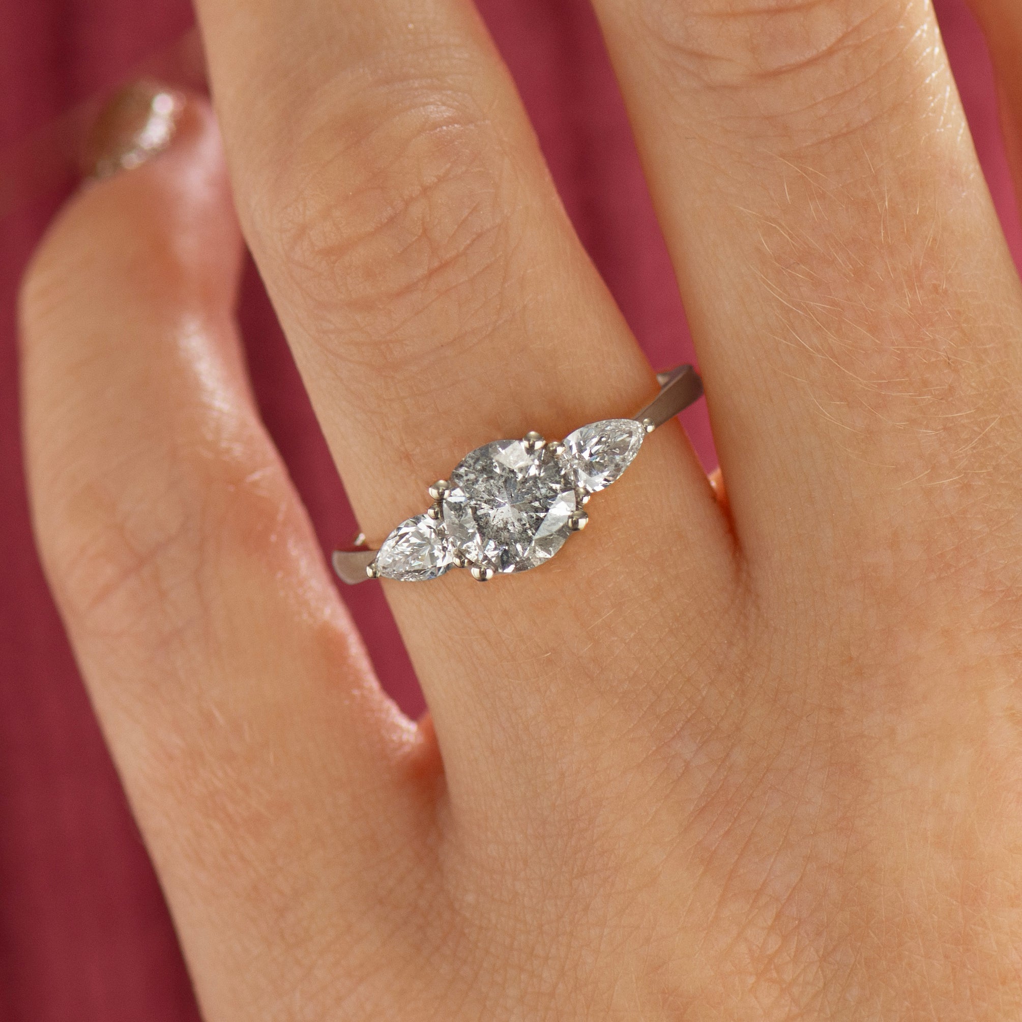 Salt And Pepper Engagement Ring