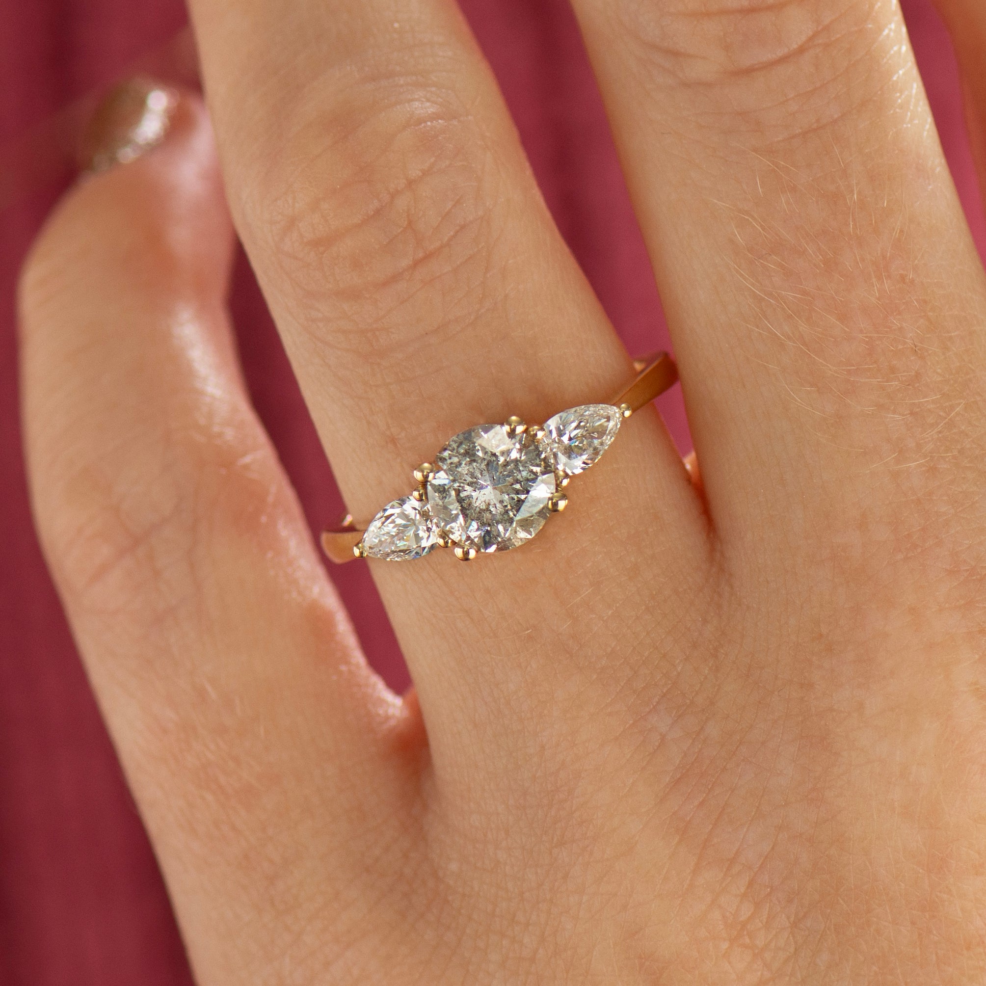 Salt And Pepper Engagement Ring