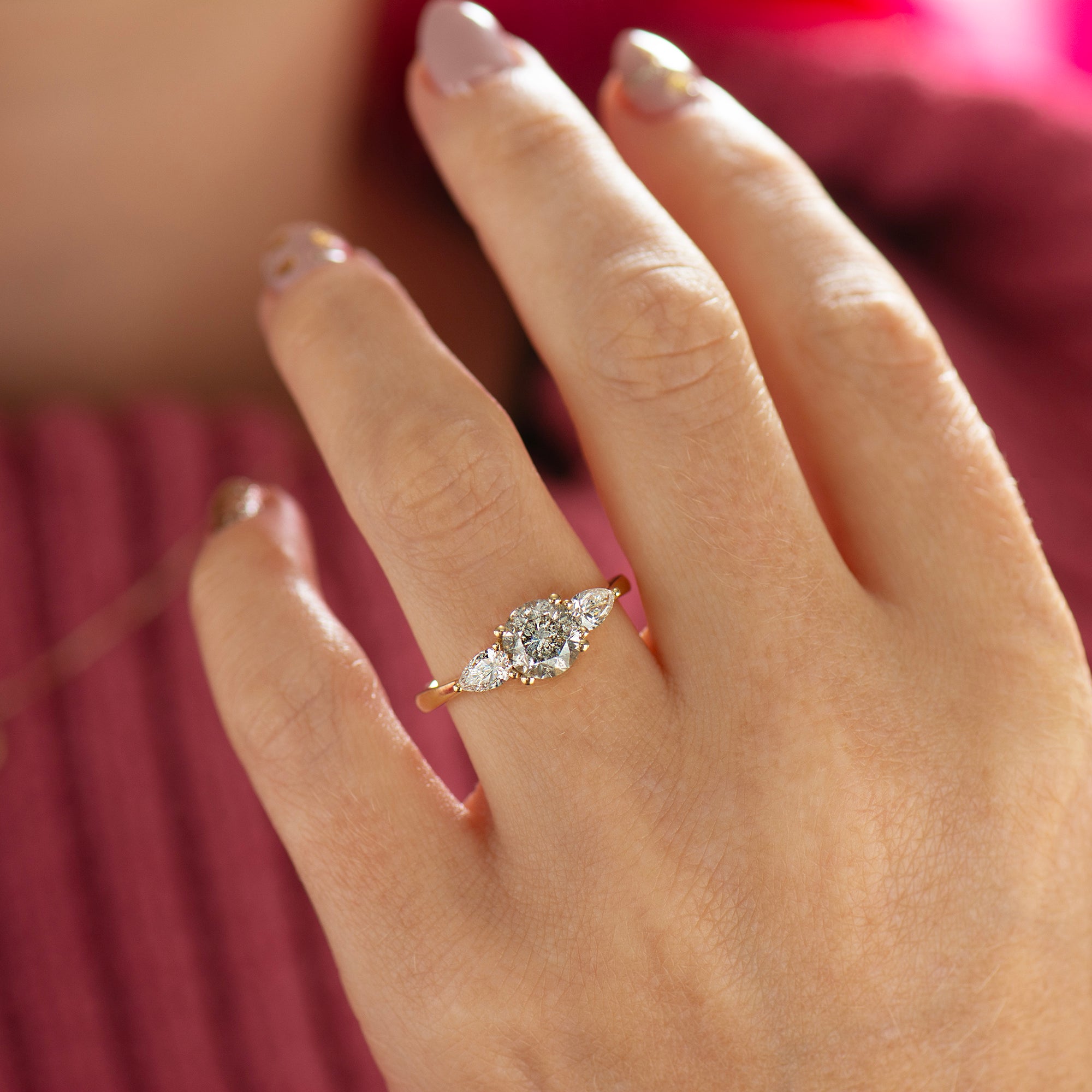 Salt And Pepper Engagement Ring