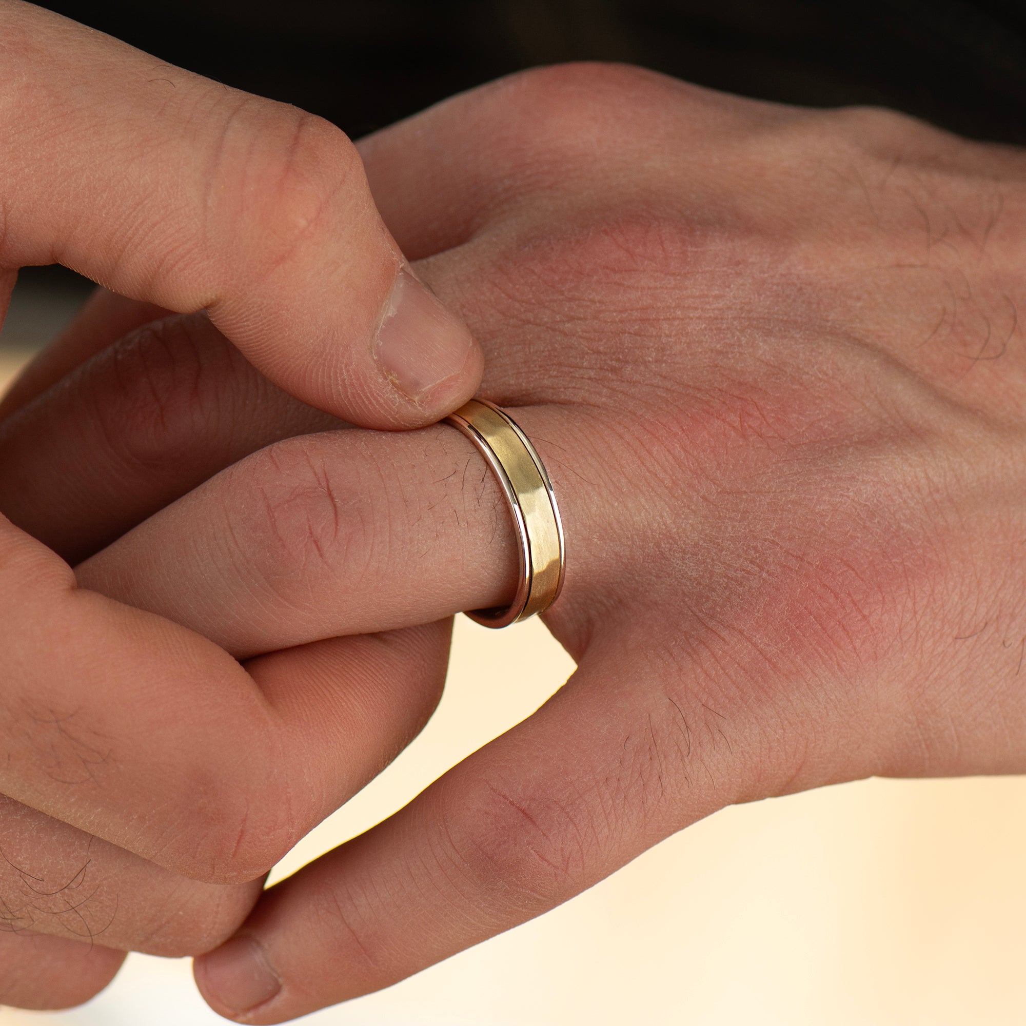 5MM Two Tone Wedding Band