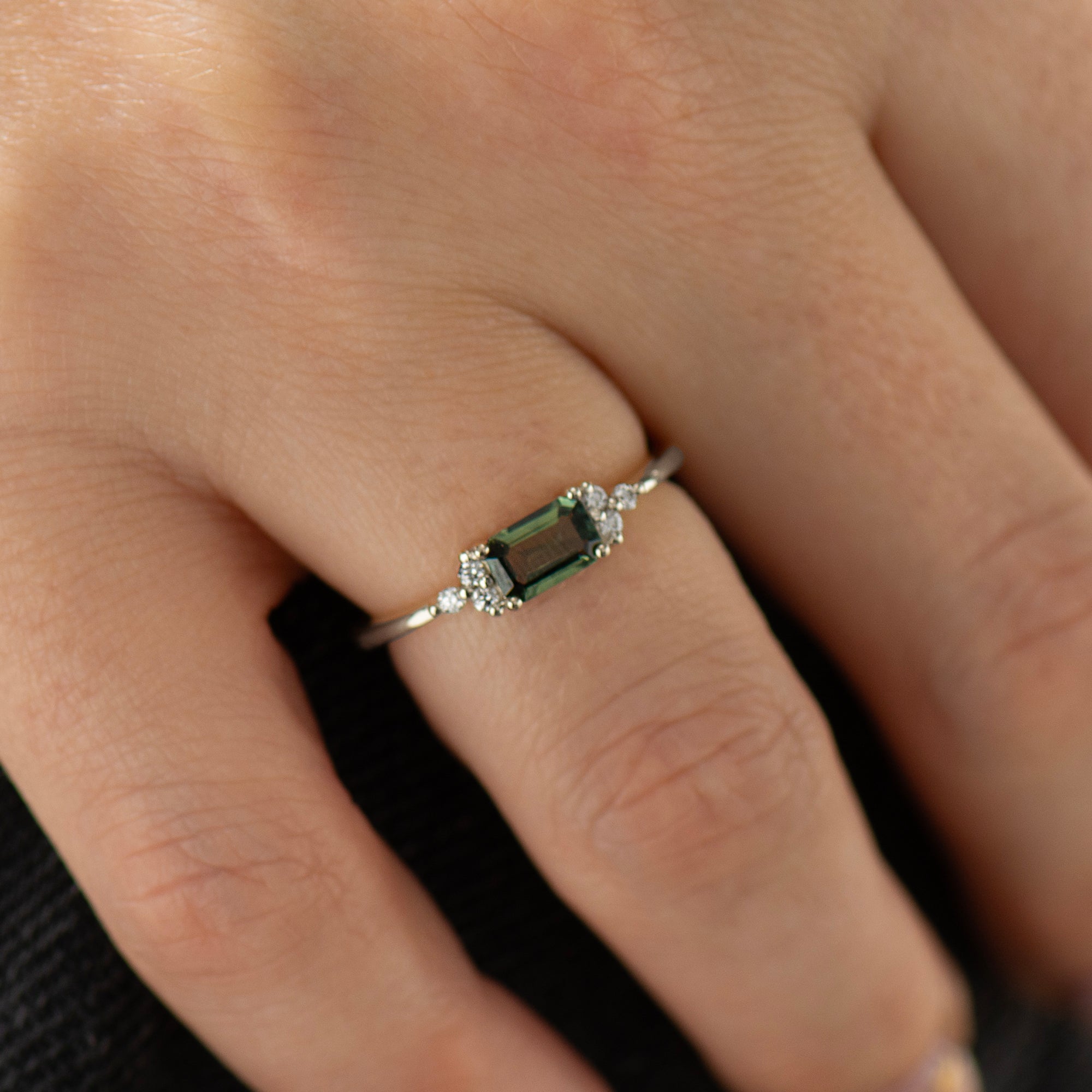 Delicate Green Sapphire Ring