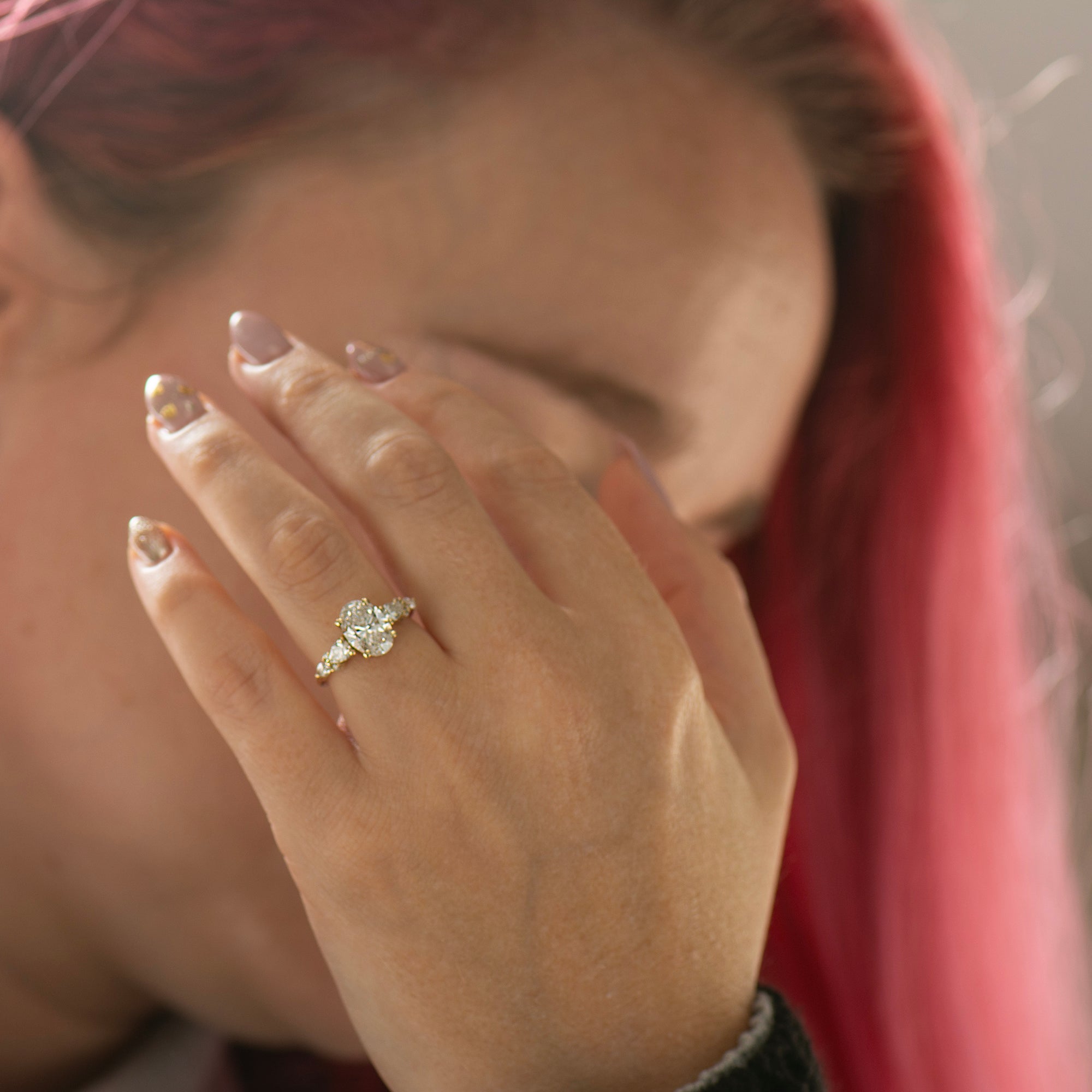 Oval Lab Diamond Engagement Ring