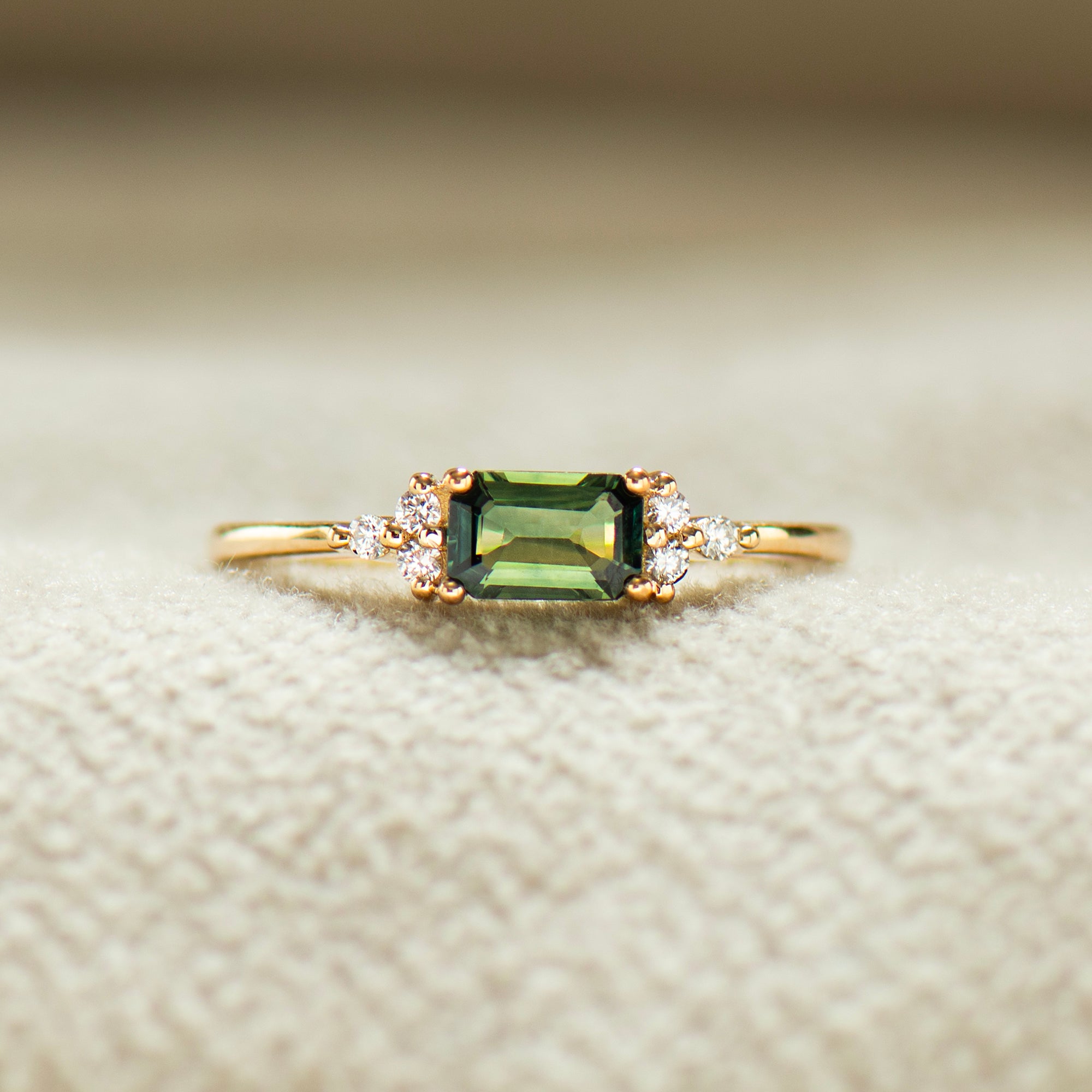Delicate Green Sapphire Ring