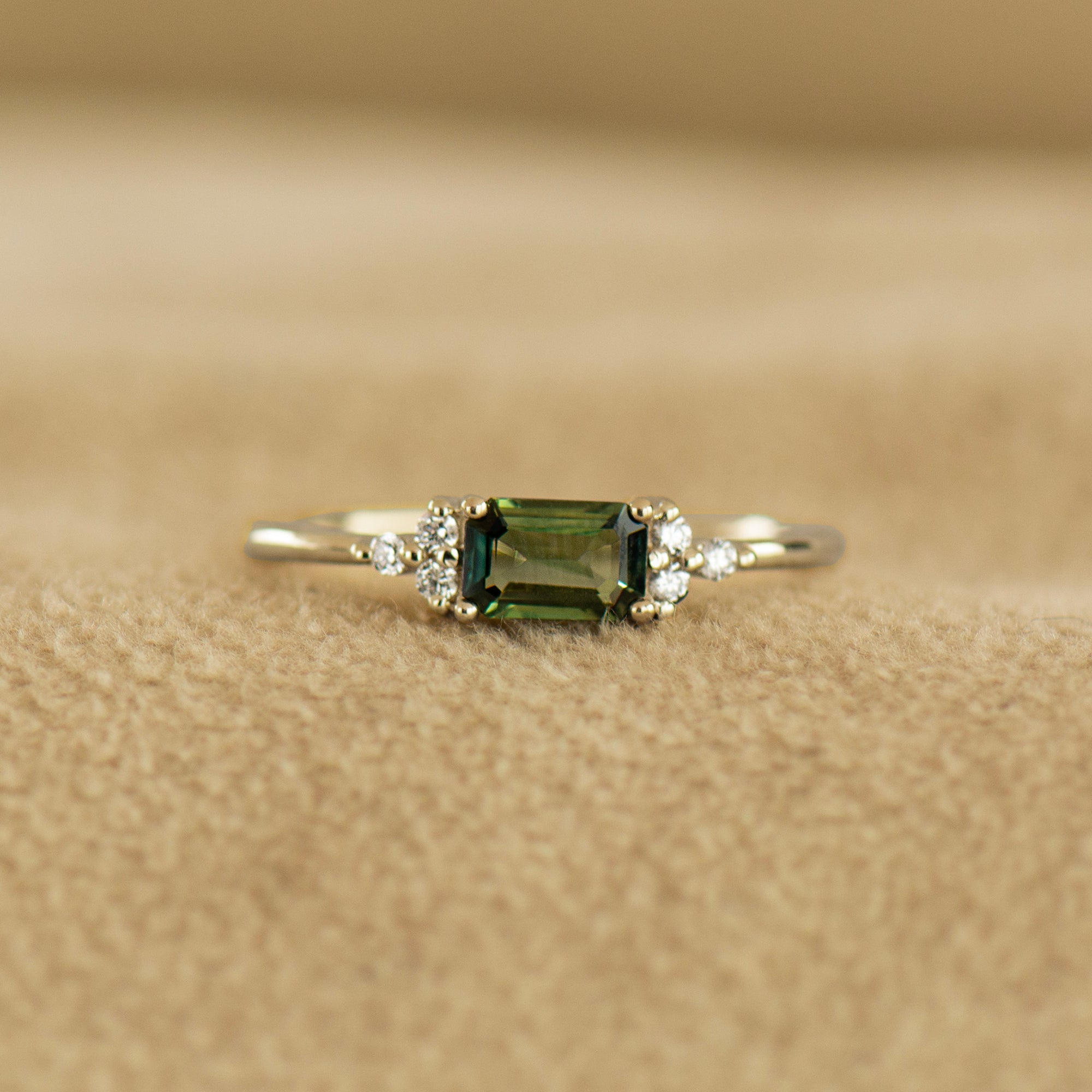 Delicate Green Sapphire Ring