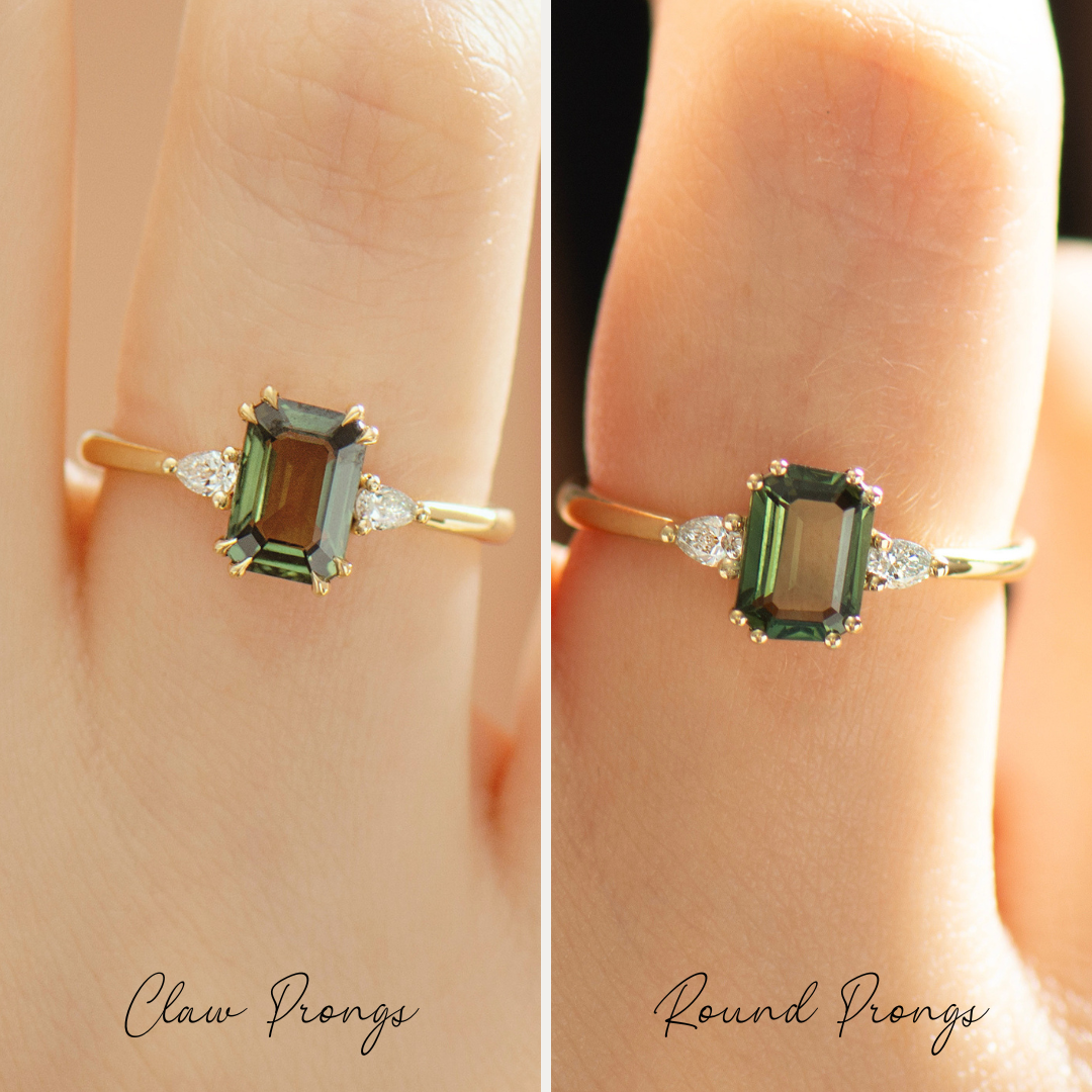 Emerald Green Sapphire Ring