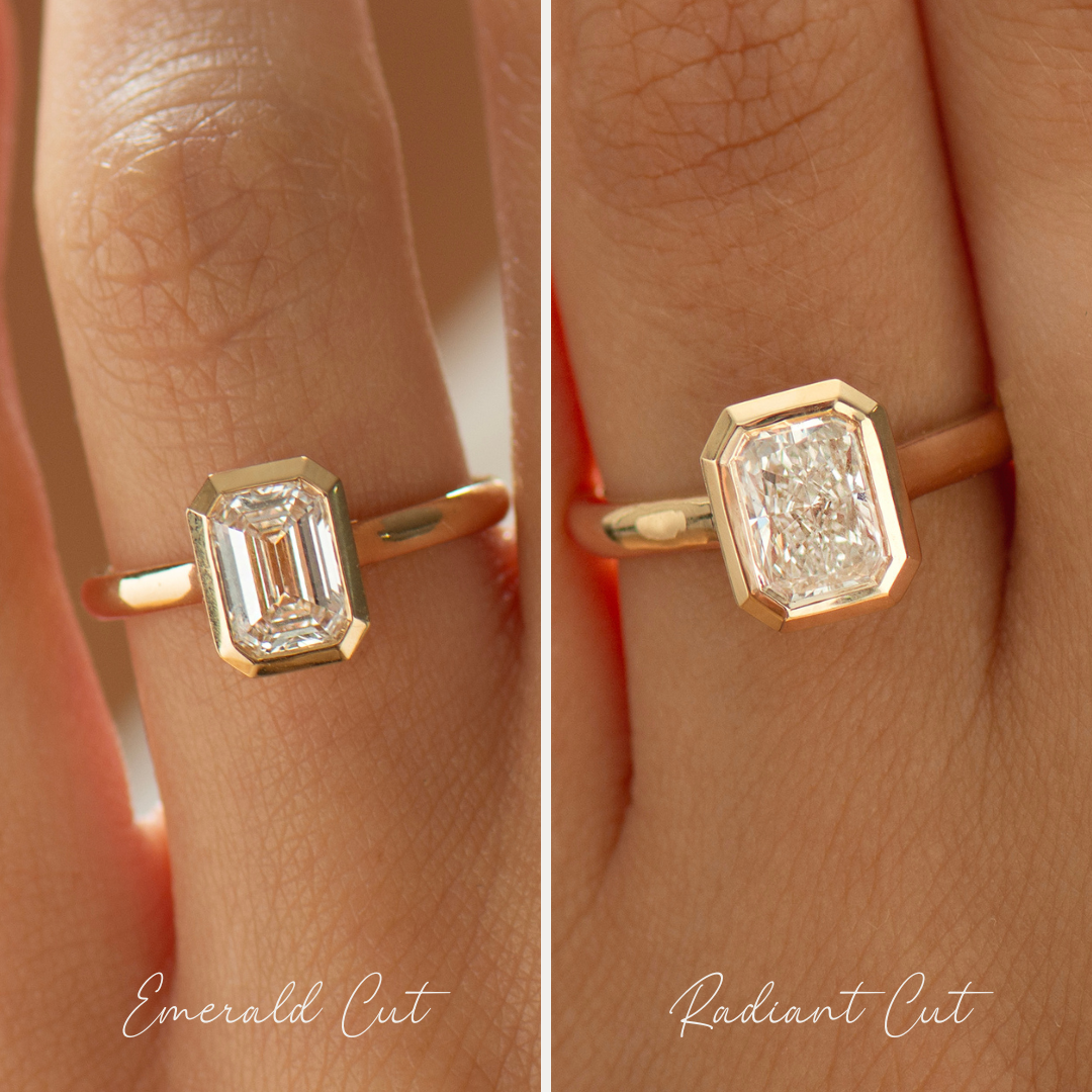 The Emerald Cut Bezel - One Carat