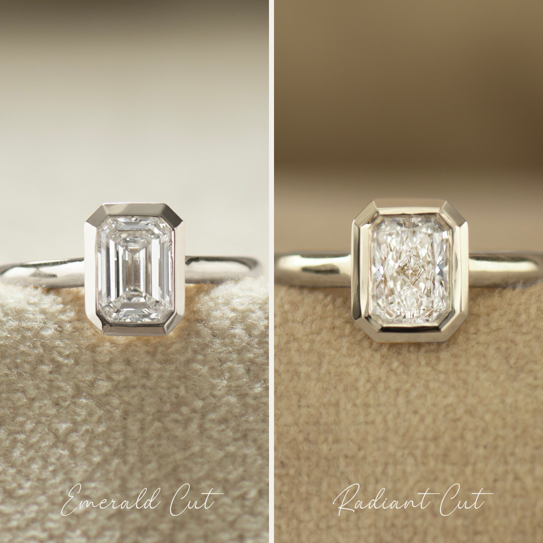 The Emerald Cut Bezel - One Carat