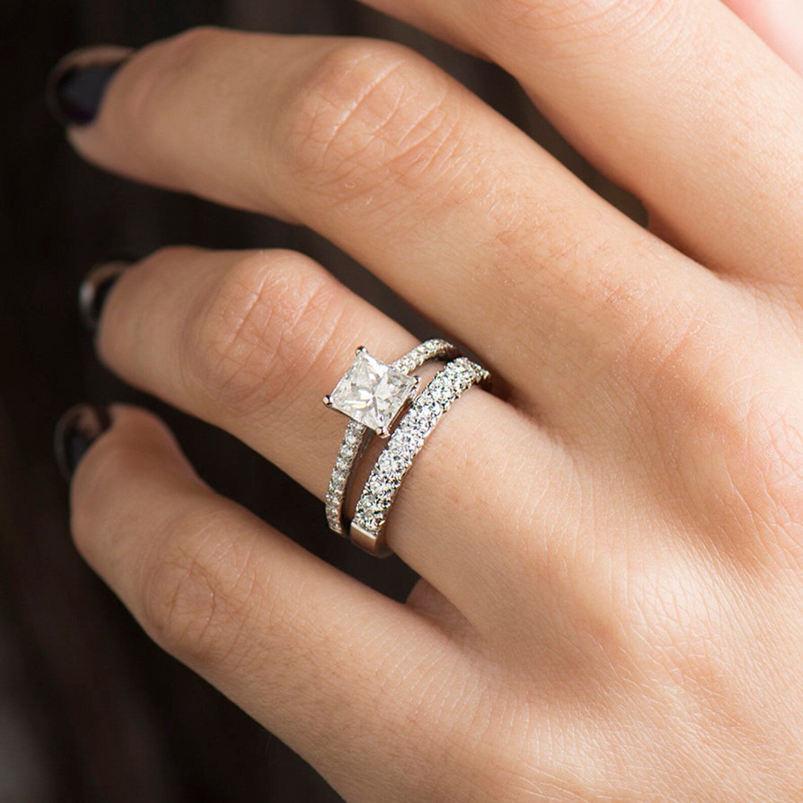 Pavé Half Eternity Ring