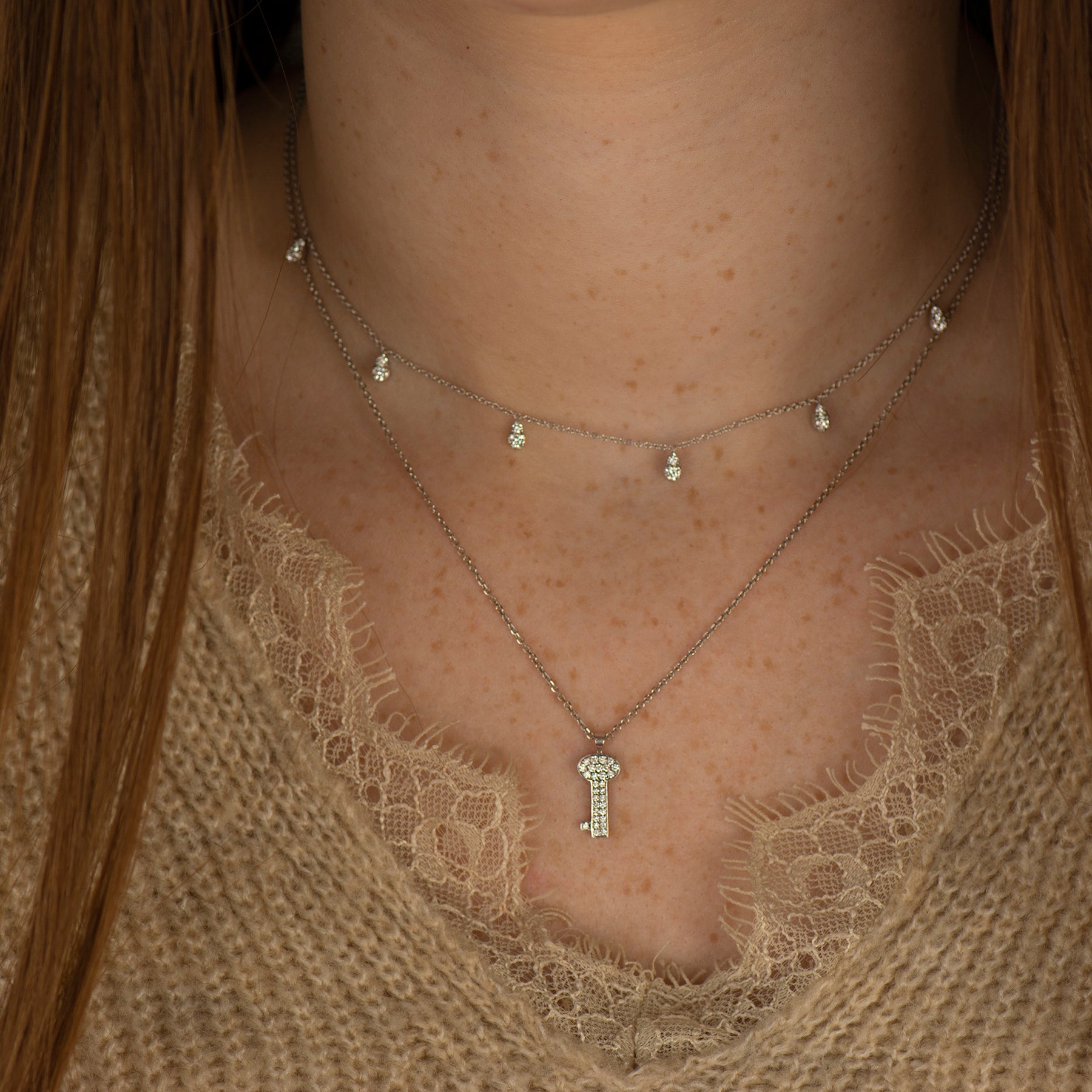 Teardrop Diamonds Choker