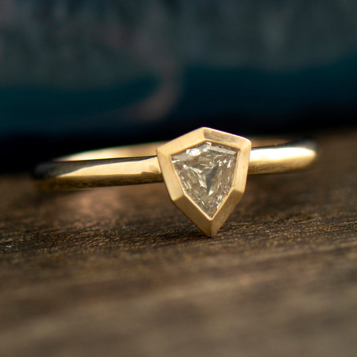 Shield Diamond Ring