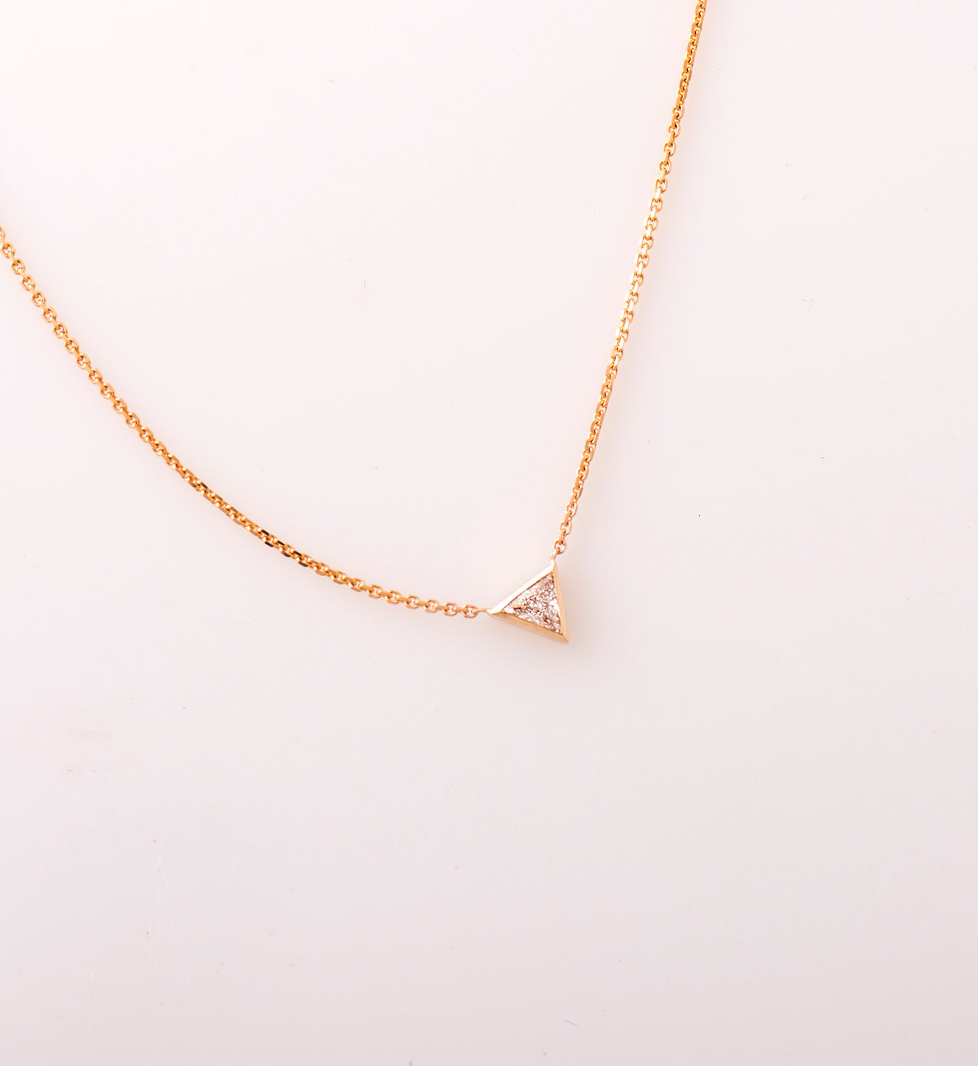 Triangle Solitaire Diamond Necklace