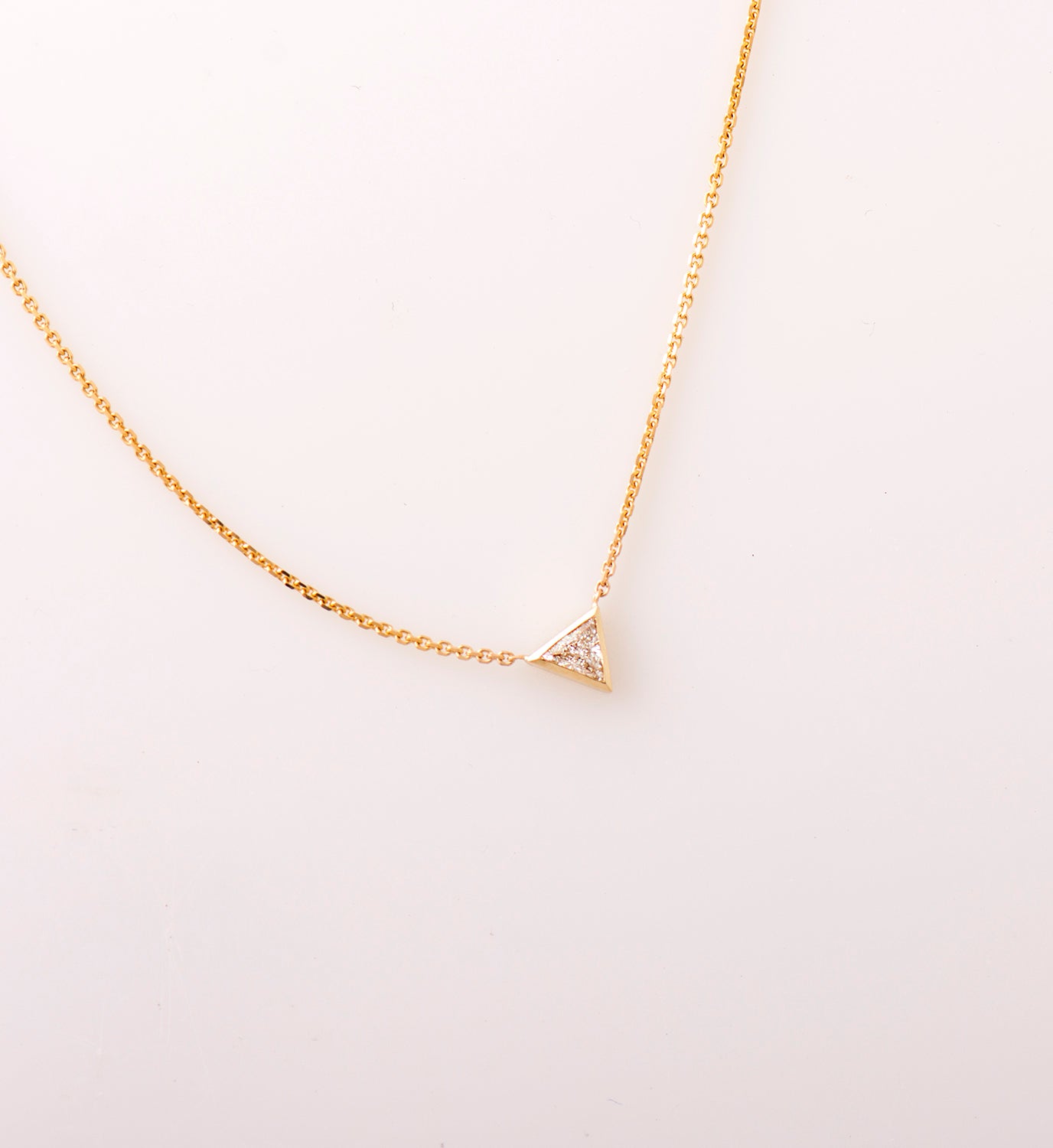 Triangle Solitaire Diamond Necklace