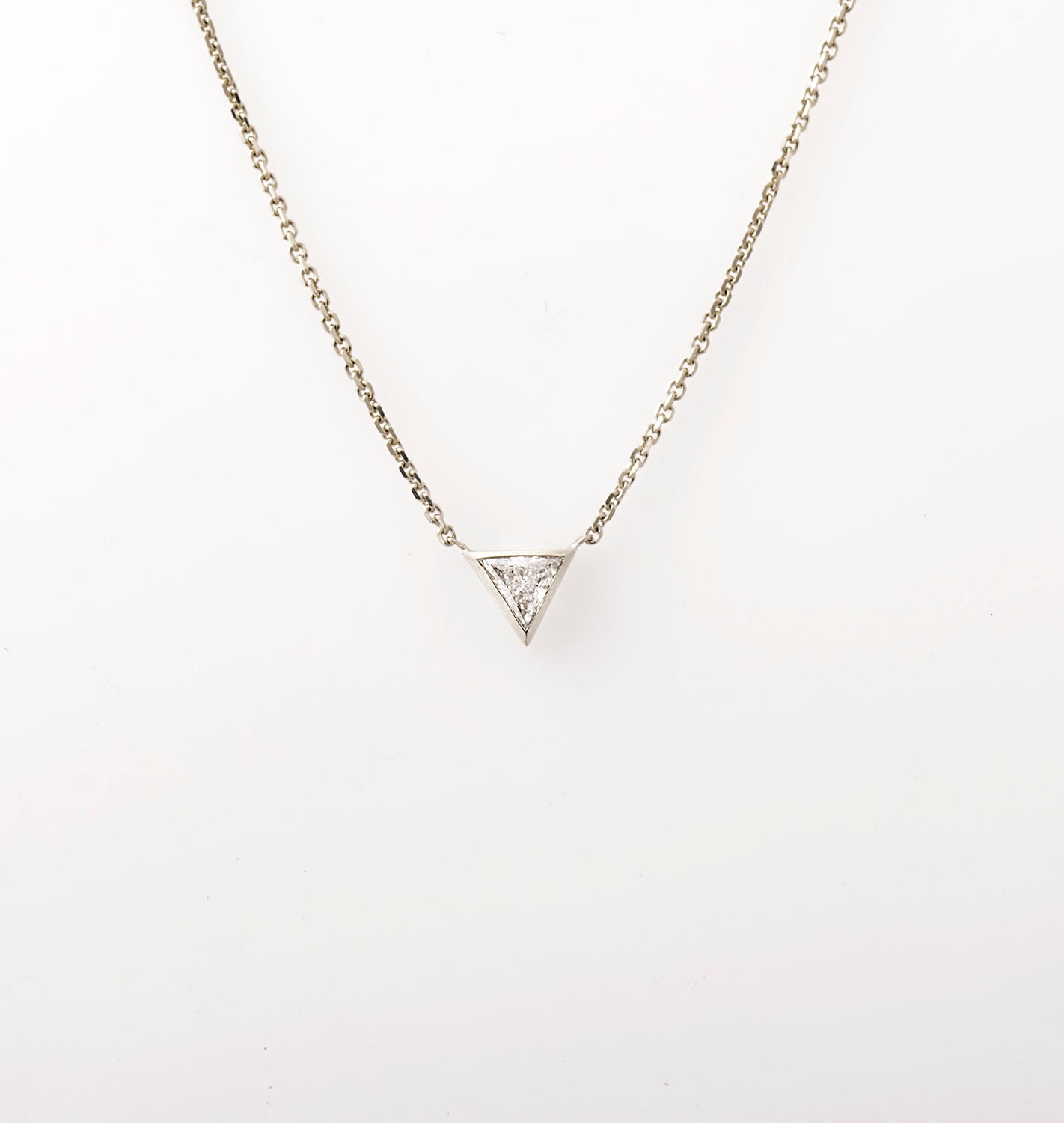 Triangle Solitaire Diamond Necklace