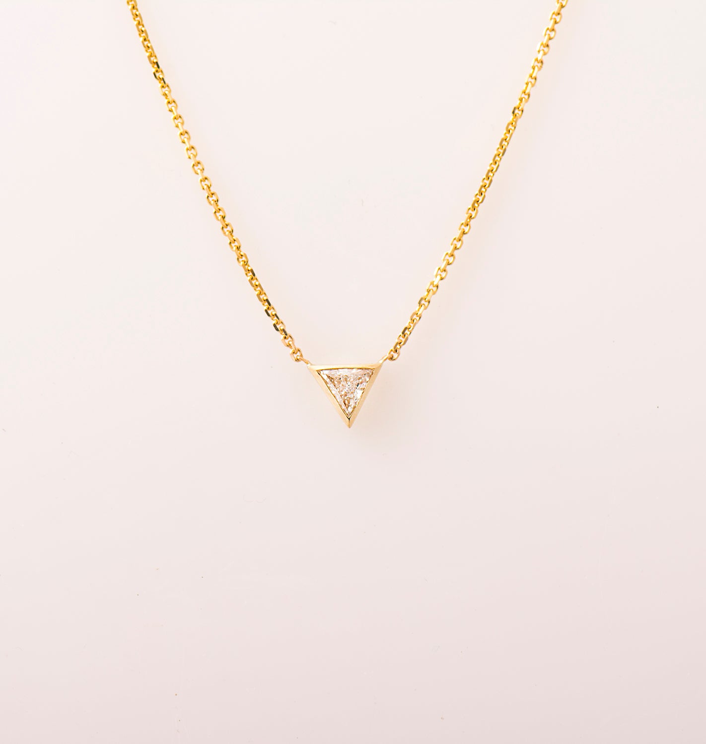 Triangle Solitaire Diamond Necklace