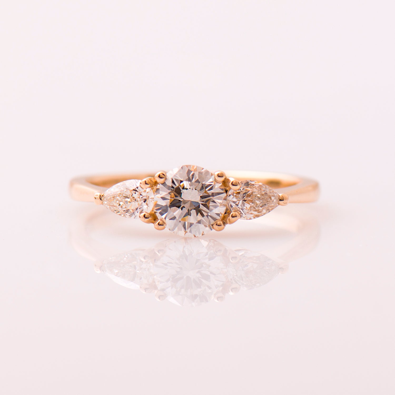 The 3 Stone Ring - Round & Pears