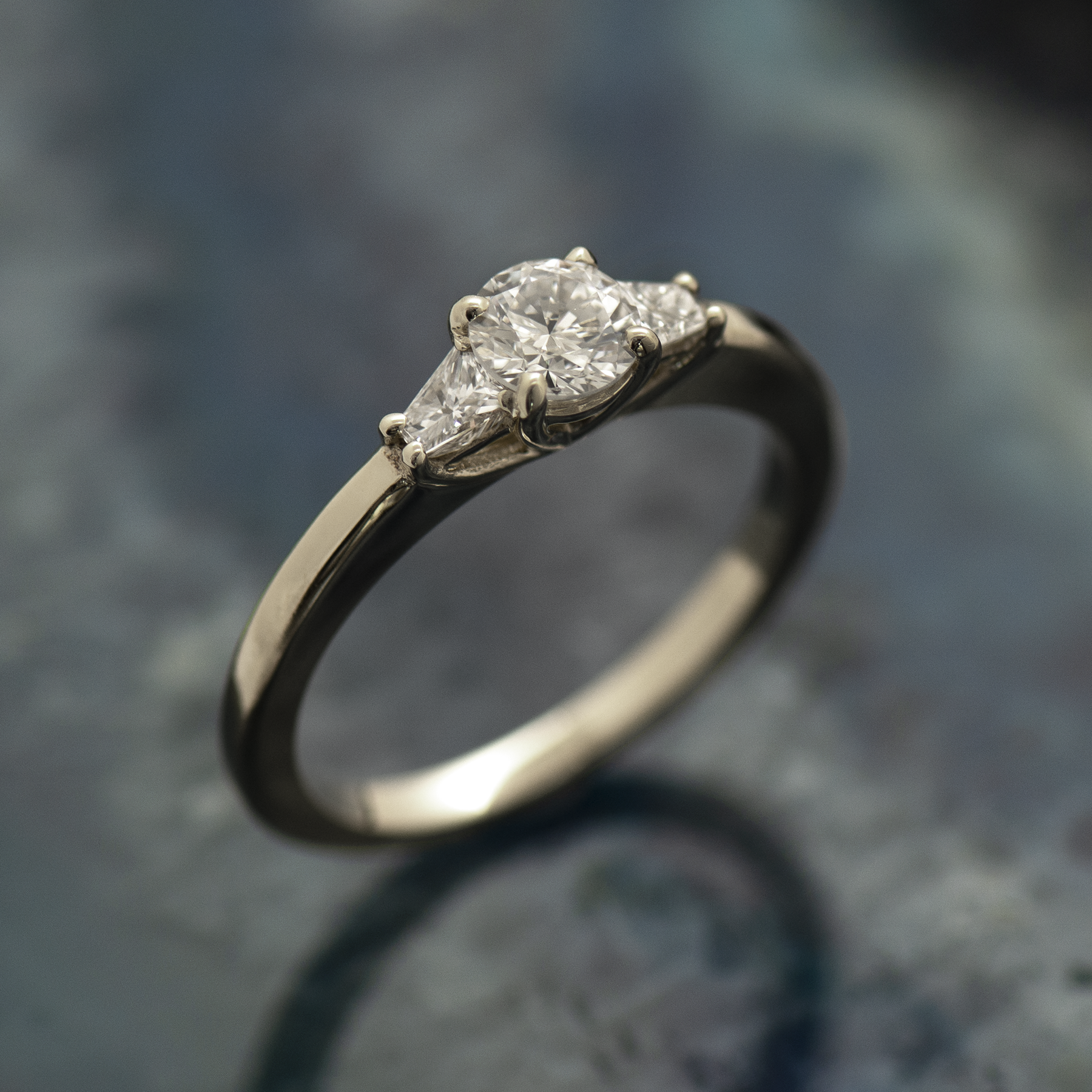 The 3 Stone Ring - Round & Tapered Princess