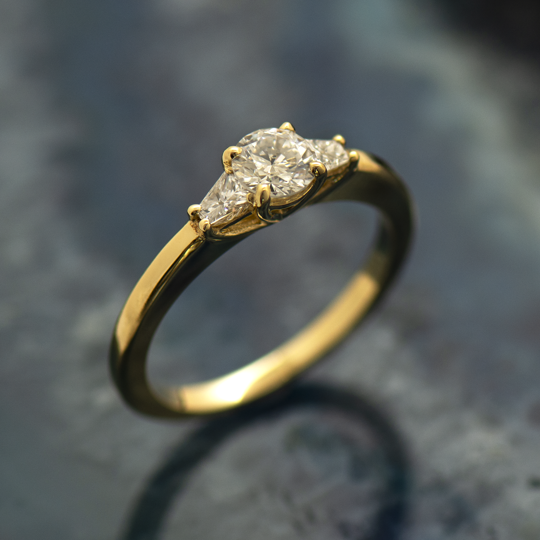 The 3 Stone Ring - Round & Tapered Princess