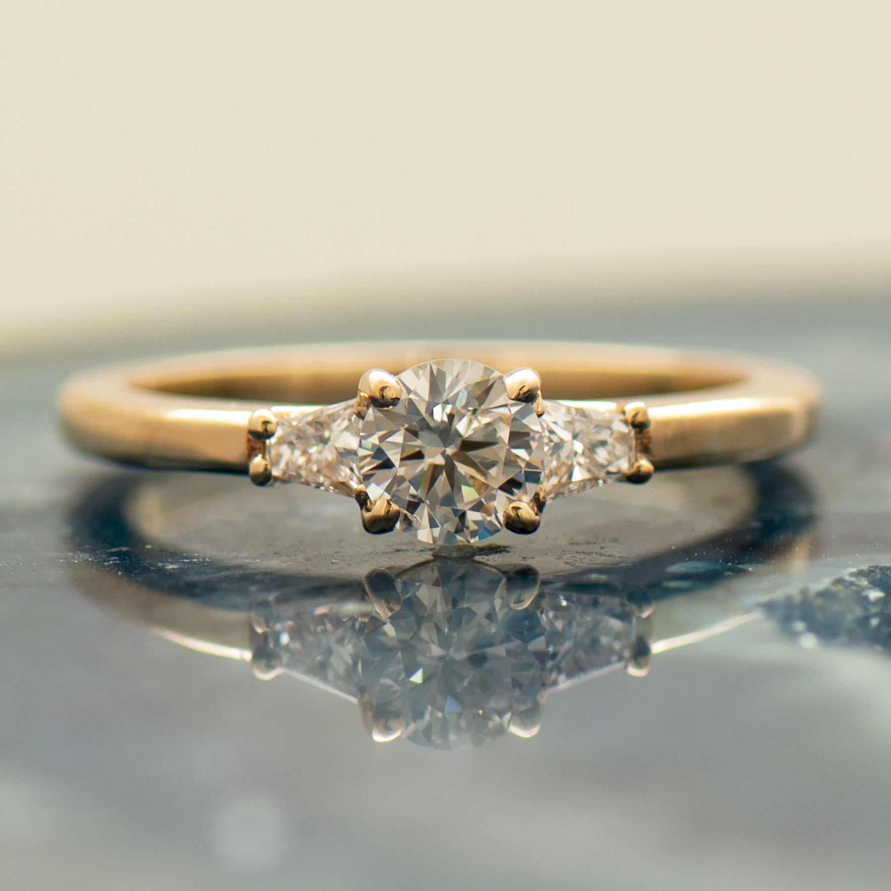 The 3 Stone Ring - Round & Tapered Princess
