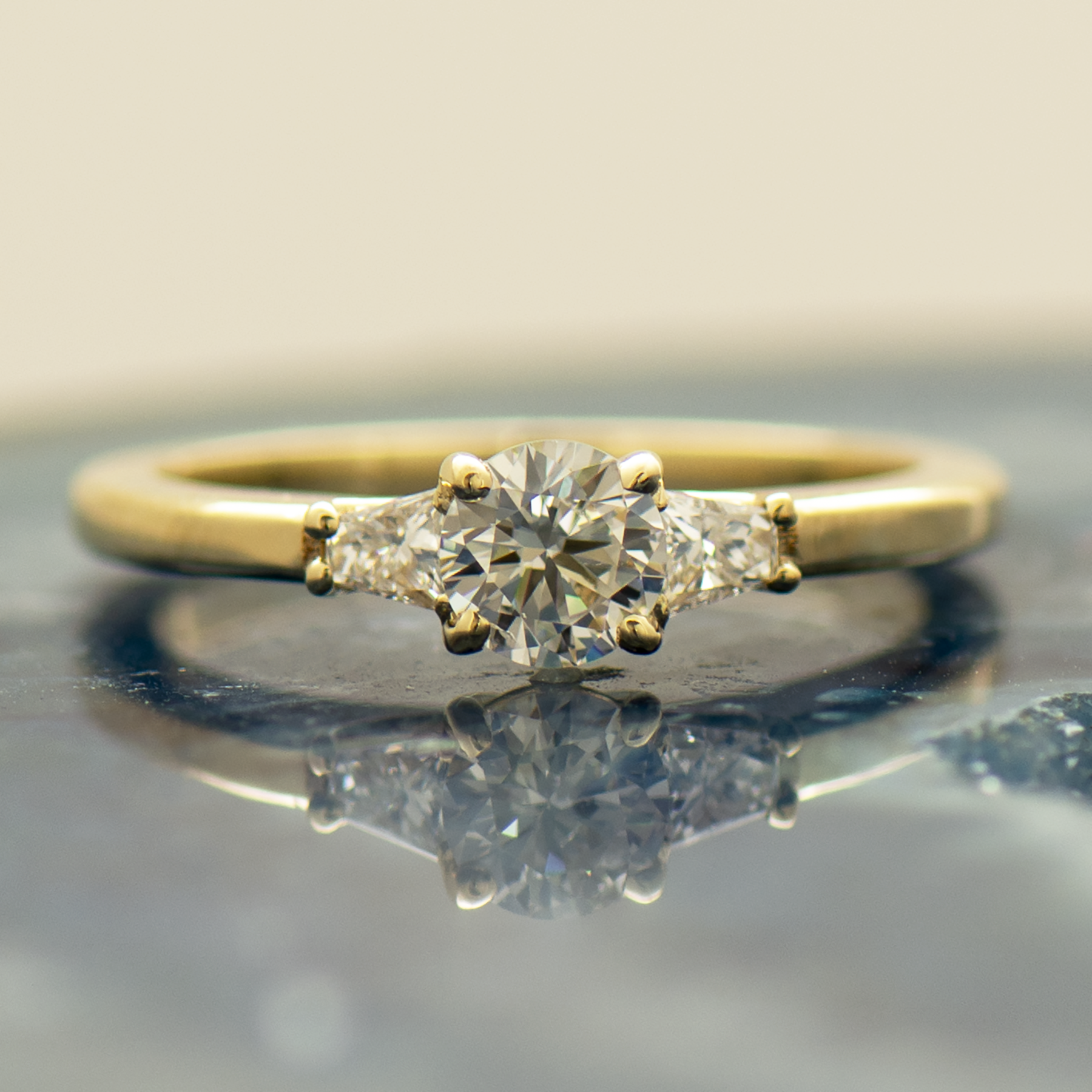 The 3 Stone Ring - Round & Tapered Princess