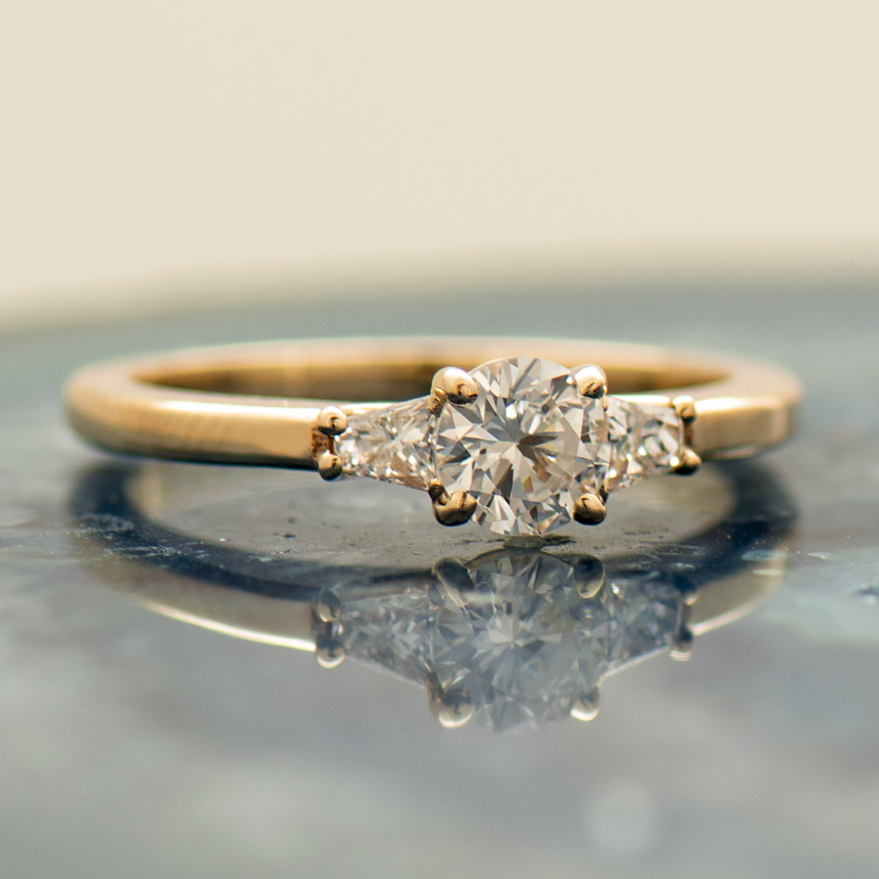The 3 Stone Ring - Round & Tapered Princess