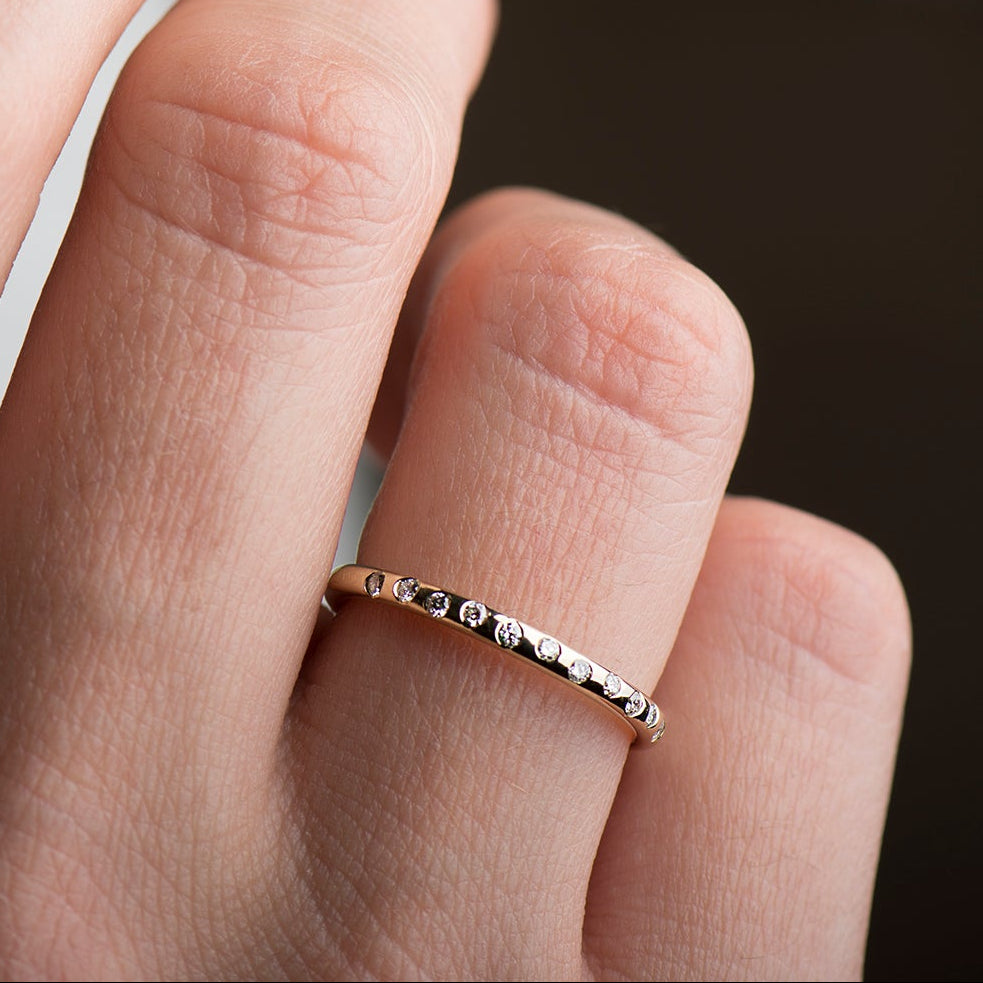 Zig Zag Half Eternity Ring