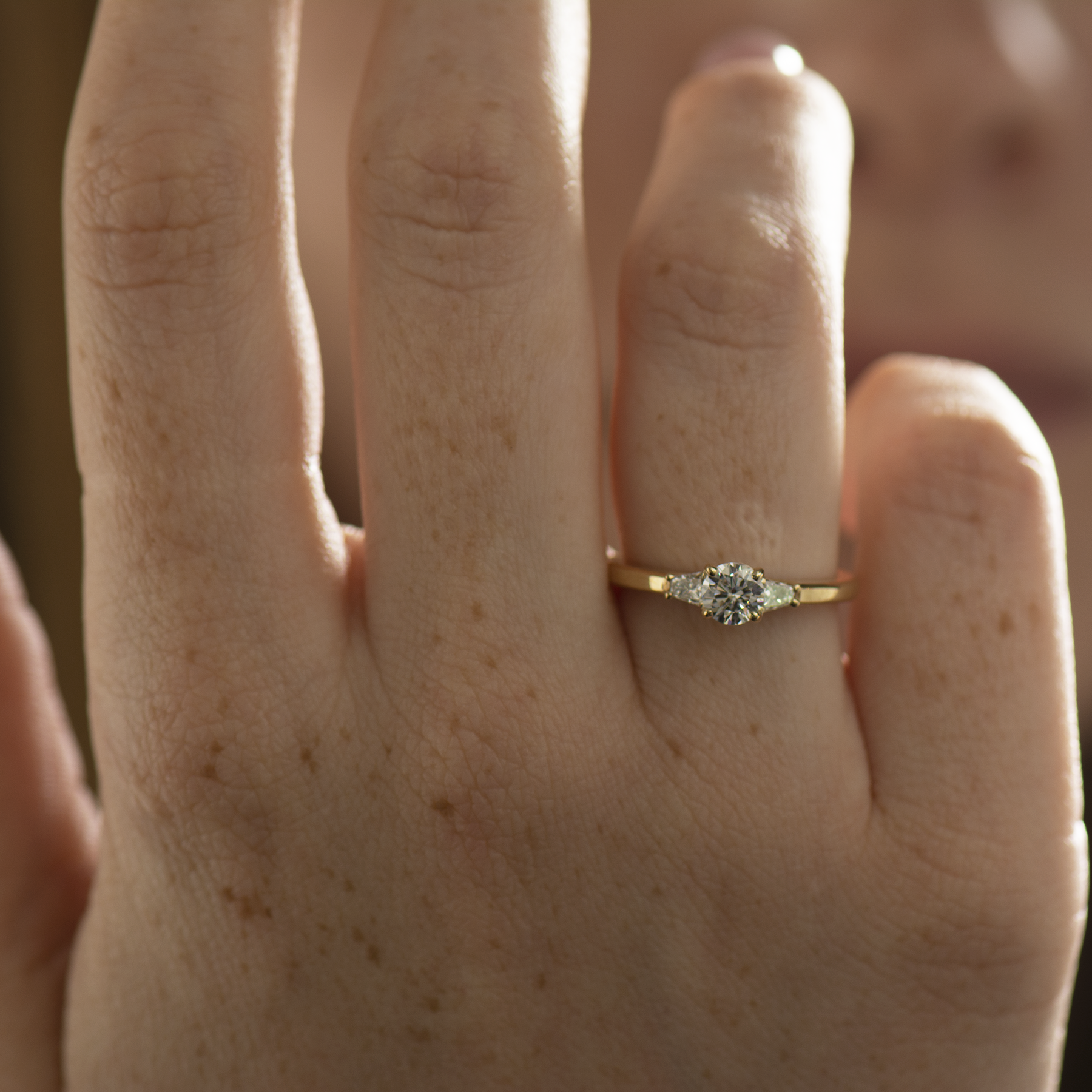 The 3 Stone Ring - Round & Tapered Princess
